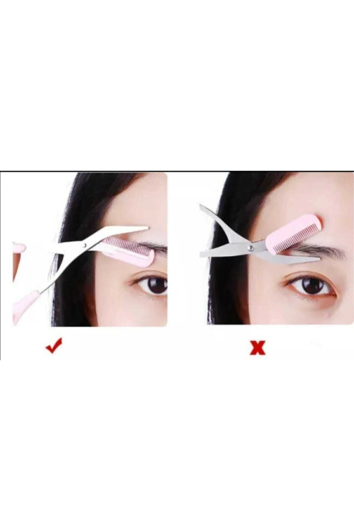 Kaş Makası Düzeltici Makas Kirpik Makas Klipleri Şekillendirme Kaş Kiprik Makası