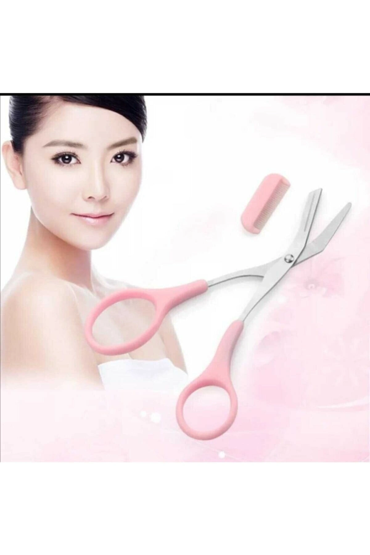 Kaş Makası Düzeltici Makas Kirpik Makas Klipleri Şekillendirme Kaş Kiprik Makası