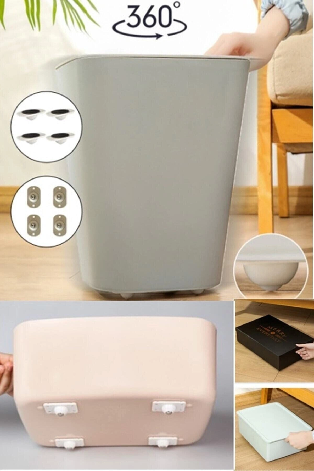 Bilyeli Eşya Kaydırma Aparatı 4lü Set 360 Derece Evrensel Döner Tekerlek Kasnak