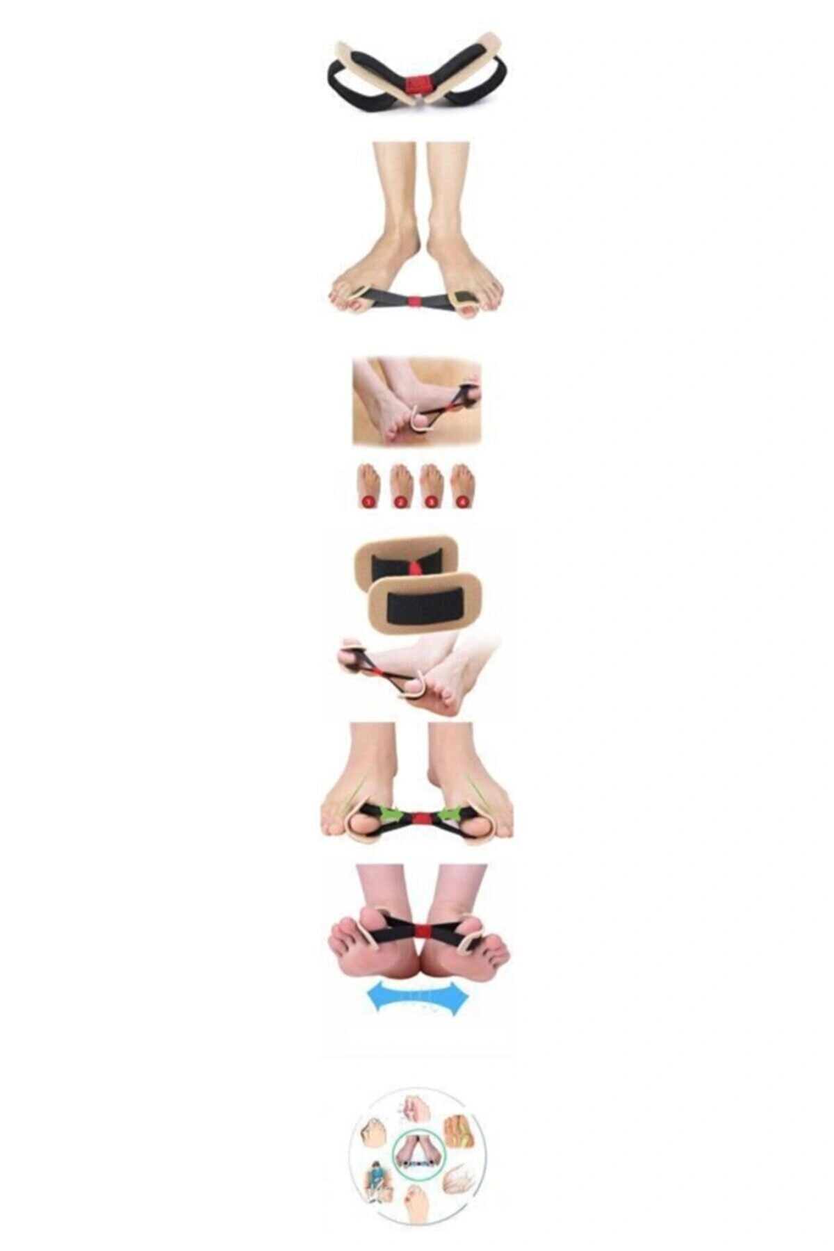 Ayak Baş Parmak Kemik Düzeltici Bunyon Hallux Vagus Egzersiz Lastik Bunyon 1 Adet