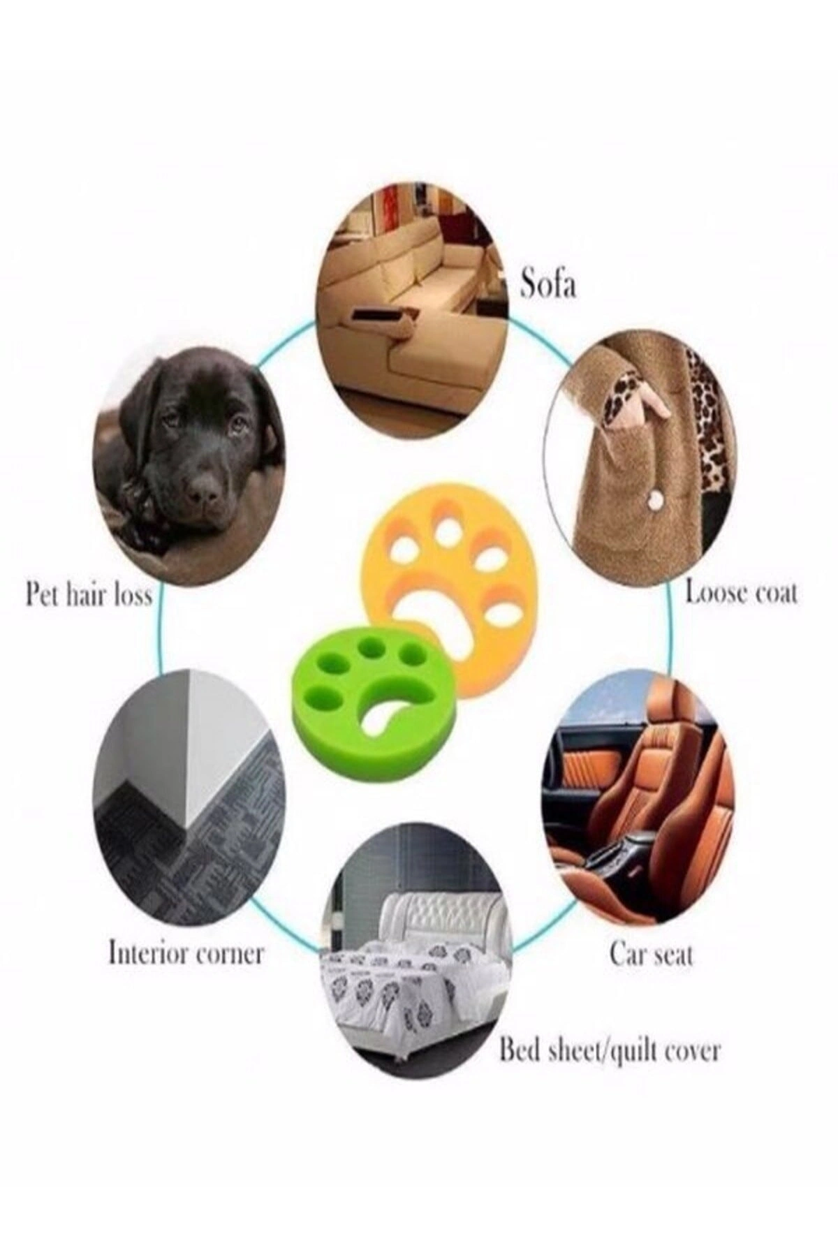 Pati Tasarımlı Yıkanabilir Çok Amaçlı Tüy Toz Toplayıcı 2 Li