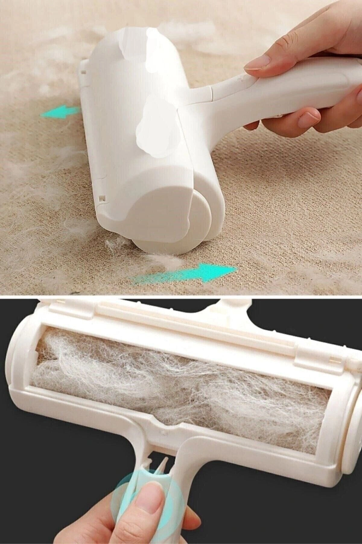 Hazneli Kedi Köpek Tüy Temizleyici Kıl Toz Toplayıcı Gırgır