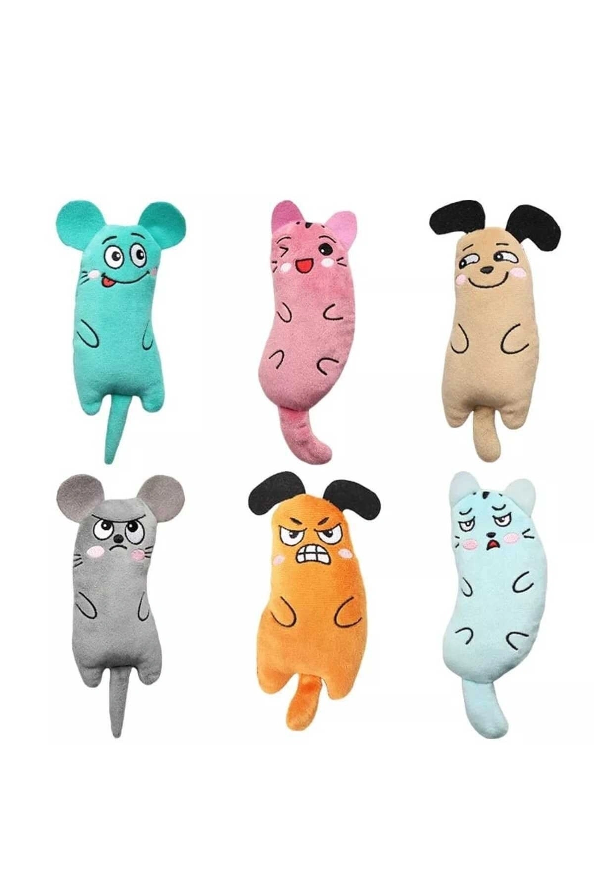 Peluş Kedi Oyuncağı Kedi Otlu Catnipli 6 Çeşit Peluş