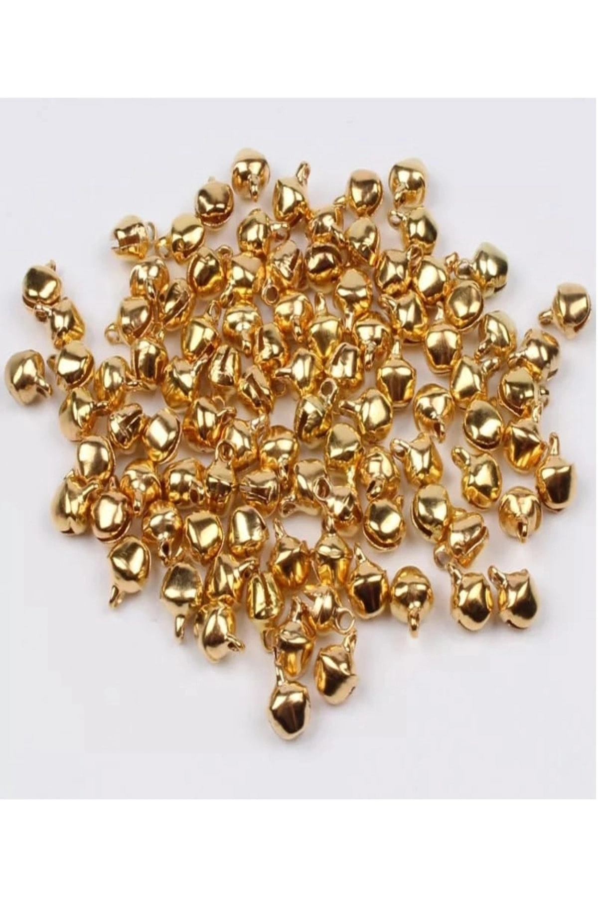 25 Adet 12mm Gold Renk Kulplu Zil,çan,çıngırak,metal Amigurumi Zili,takı Aksesuar Yapımı