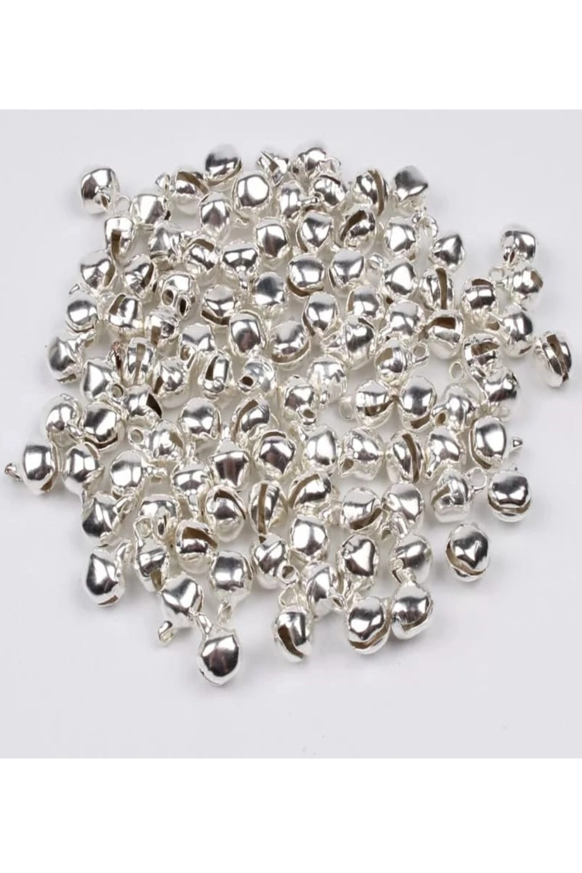 25 Adet 12mm Gümüş Renk Kulplu Zil,çan,çıngırak,metal Amigurumi Zili,takı Aksesuar Yapımı