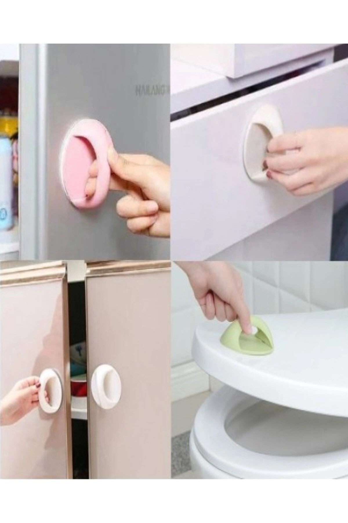 Çok Amaçlı Yapışkanlı Tutacak Kulp 2 Adet Pratik Ev Gereçleri