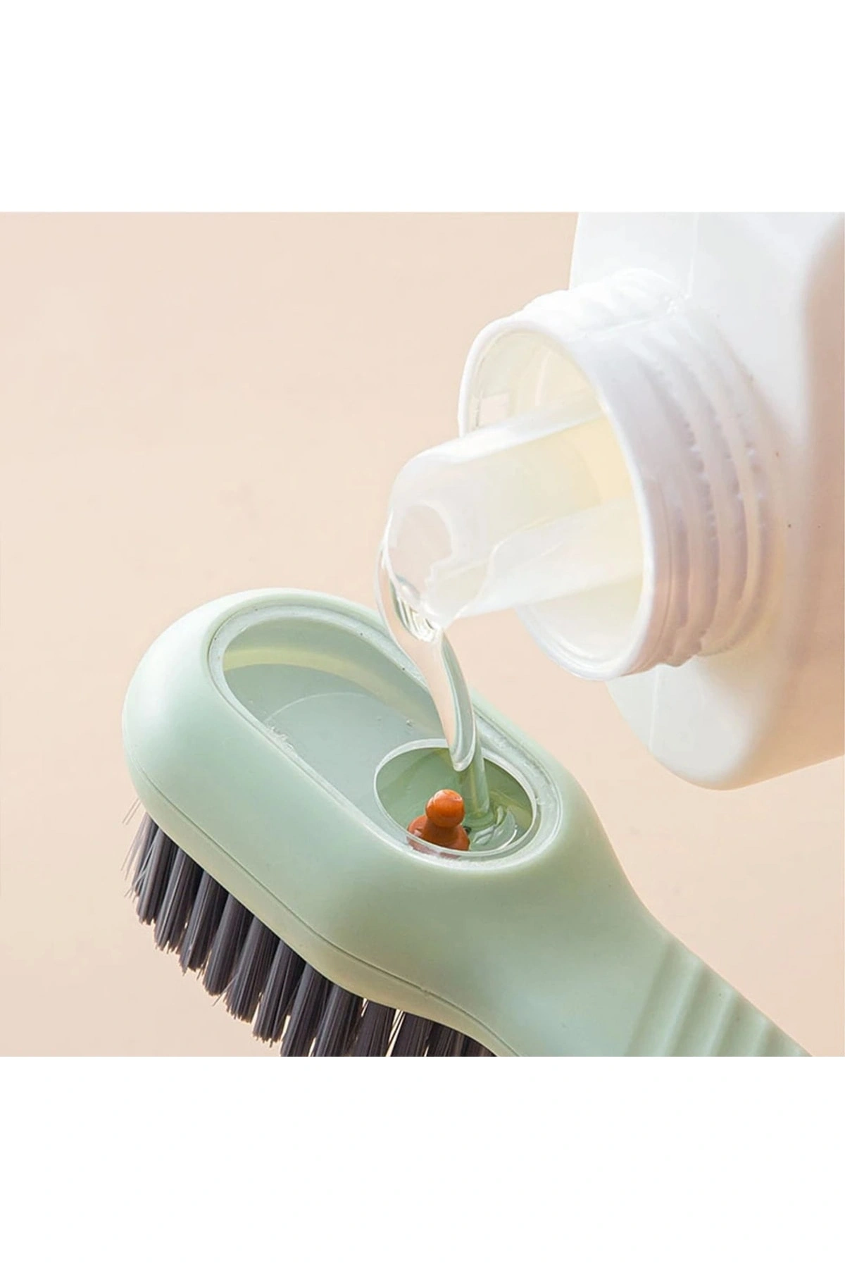 Çok Amaçlı Deterjan Hazneli Pratik El Temizlik Fırçası | Ayakkabı Bot Temizleme Yıkama Fırçası