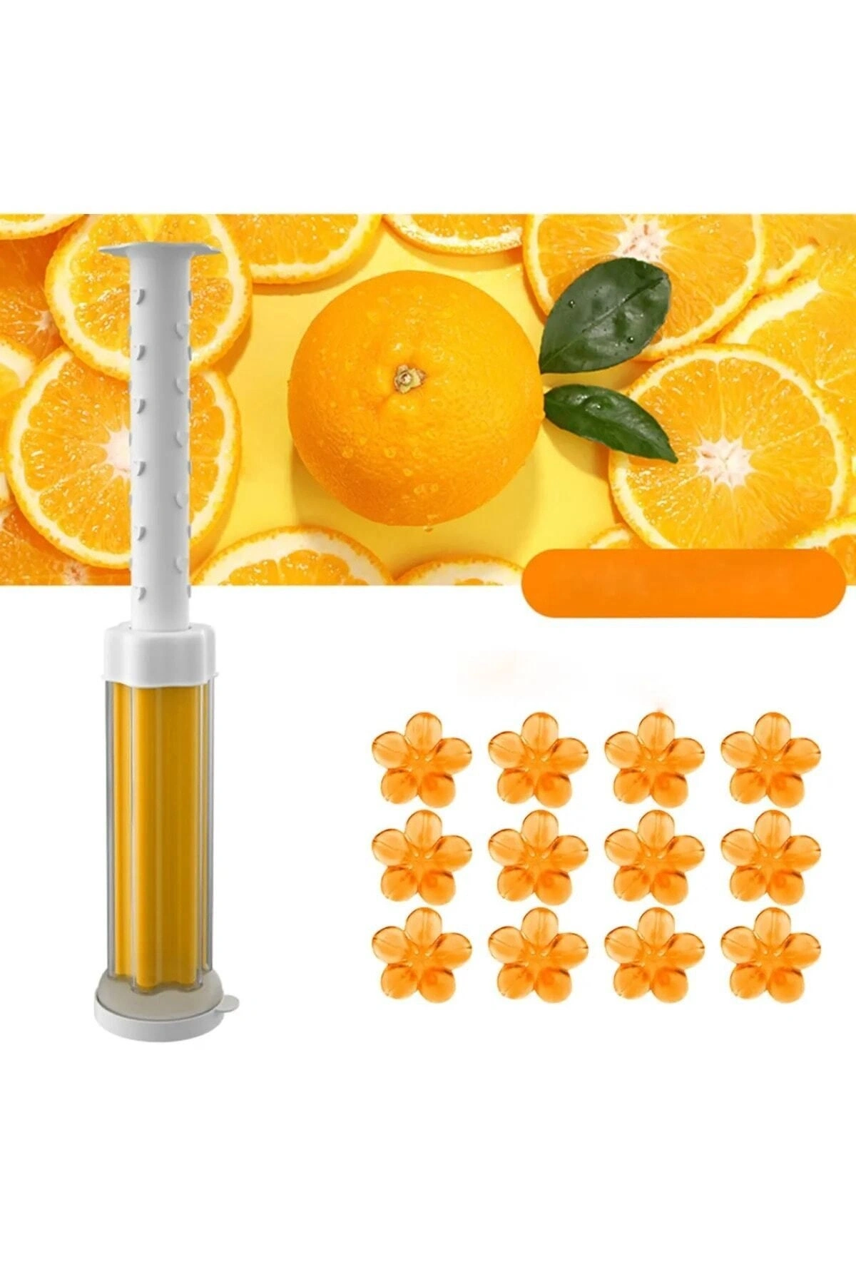 Wc Tuvalet Temizleme Jeli Klozet Jel Blok Koku Giderici Desenli Klozet Jeli Turuncu 1 Adet