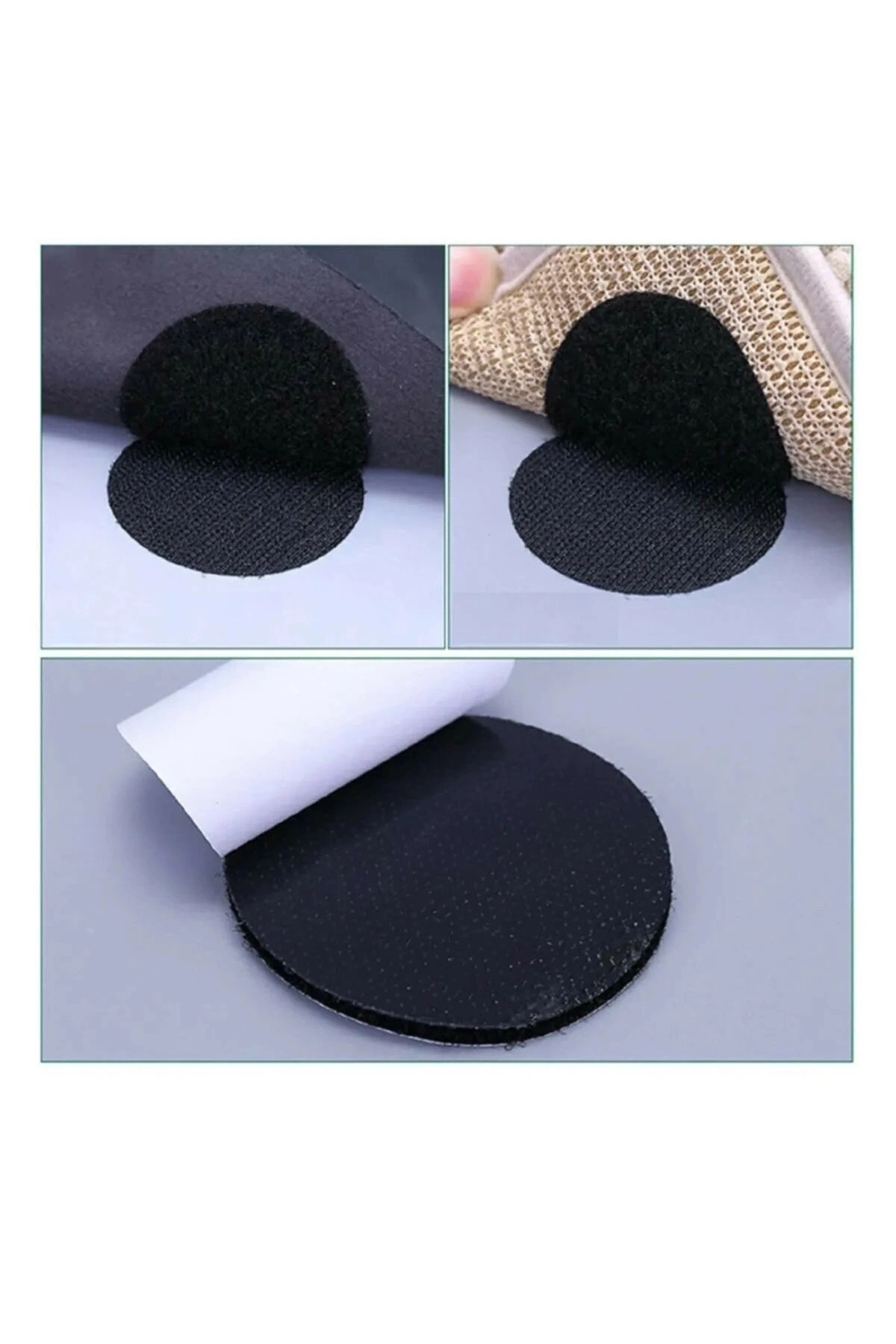 Halı Kaydırmaz Yuvarlak Bant Çarşaf,örtü Kaymasını Önleyici Cırtlı Yapışkan Bant 50 Mm Çap 10lu 1 Ad