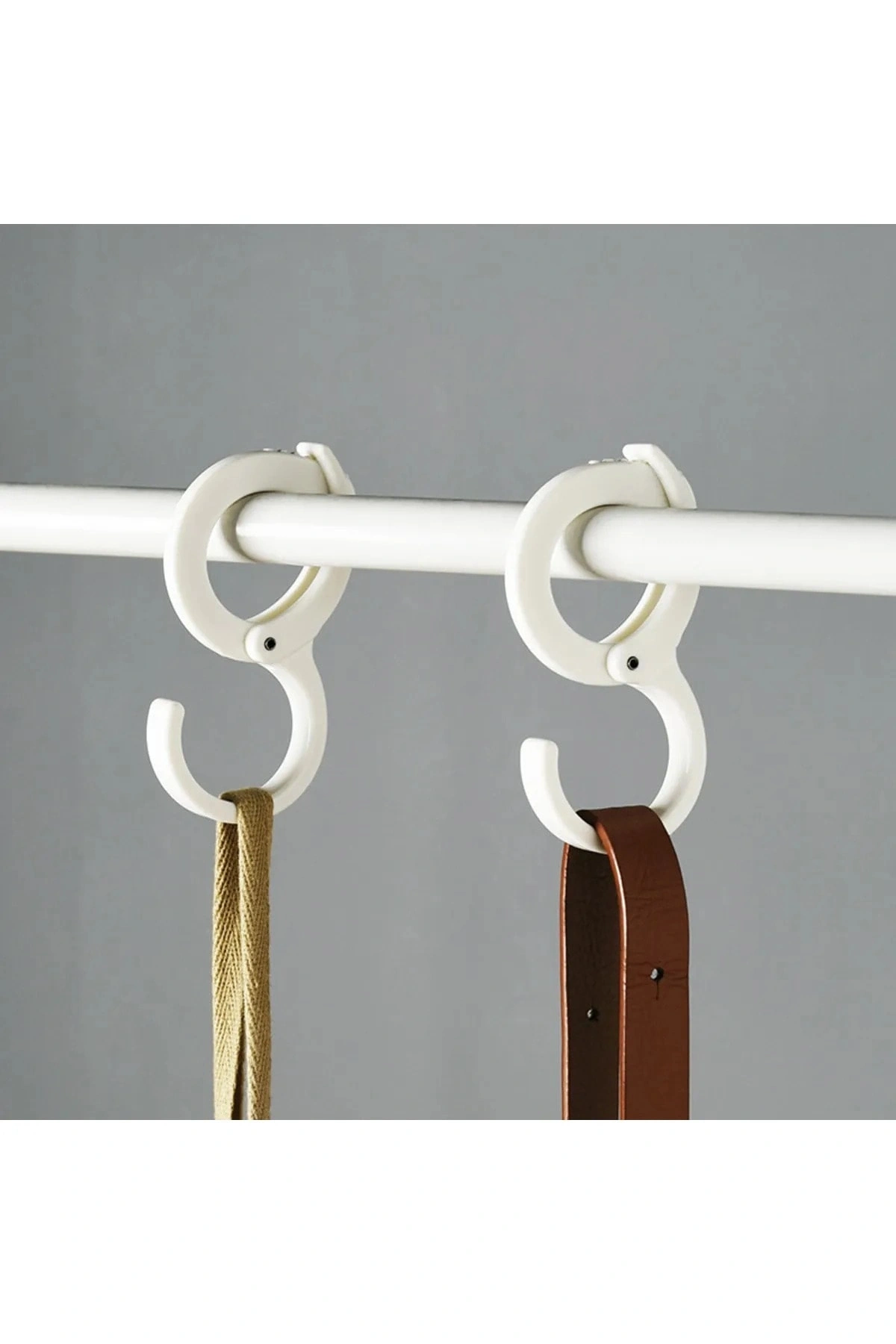 Kelepçeli Askı Pratik Cırt Model Portatif Askı Kancalı Banyo Mutfak Askısı 2 Li Paket 1 Adet