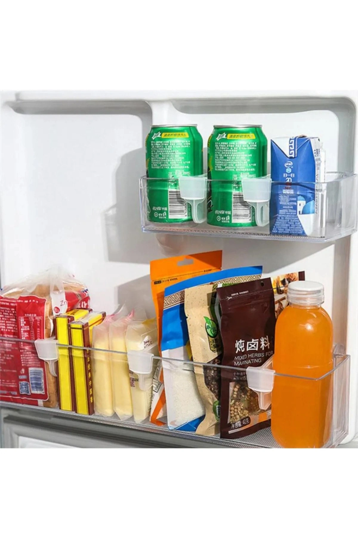 Buzdolabı Raf Ayırıcı Ayarlanabilir Dolap Çekmece Düzenleyici 4 lü 1 Adet