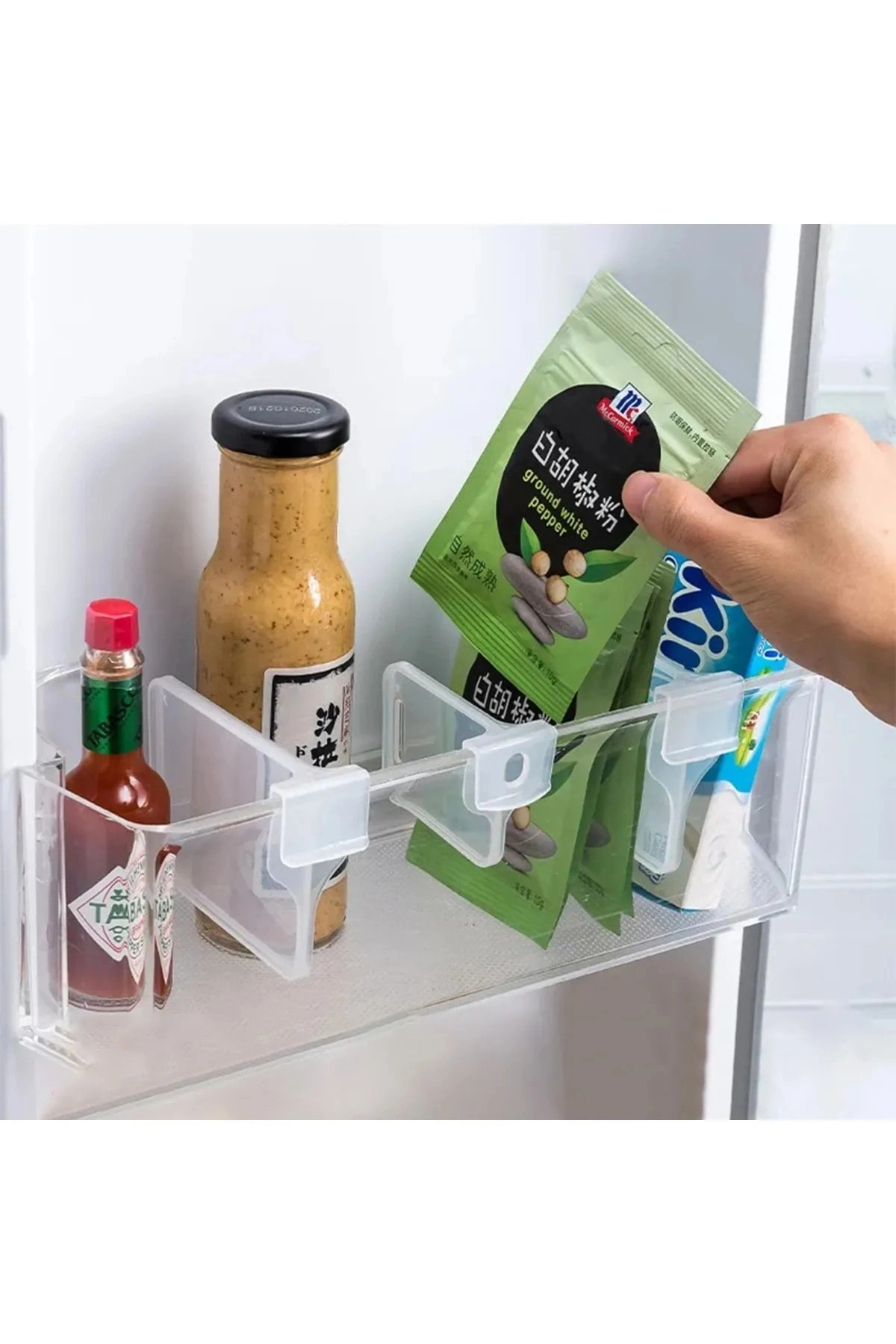 Buzdolabı Raf Ayırıcı Ayarlanabilir Dolap Çekmece Düzenleyici 4 lü 1 Adet