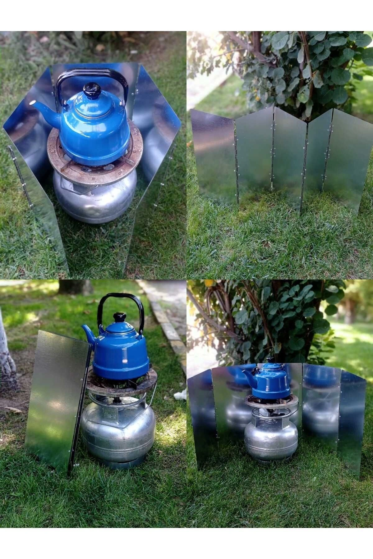 Kamp Ateşi Rüzgar Engelleyici Panel Rüzgarlık 5li Plaka