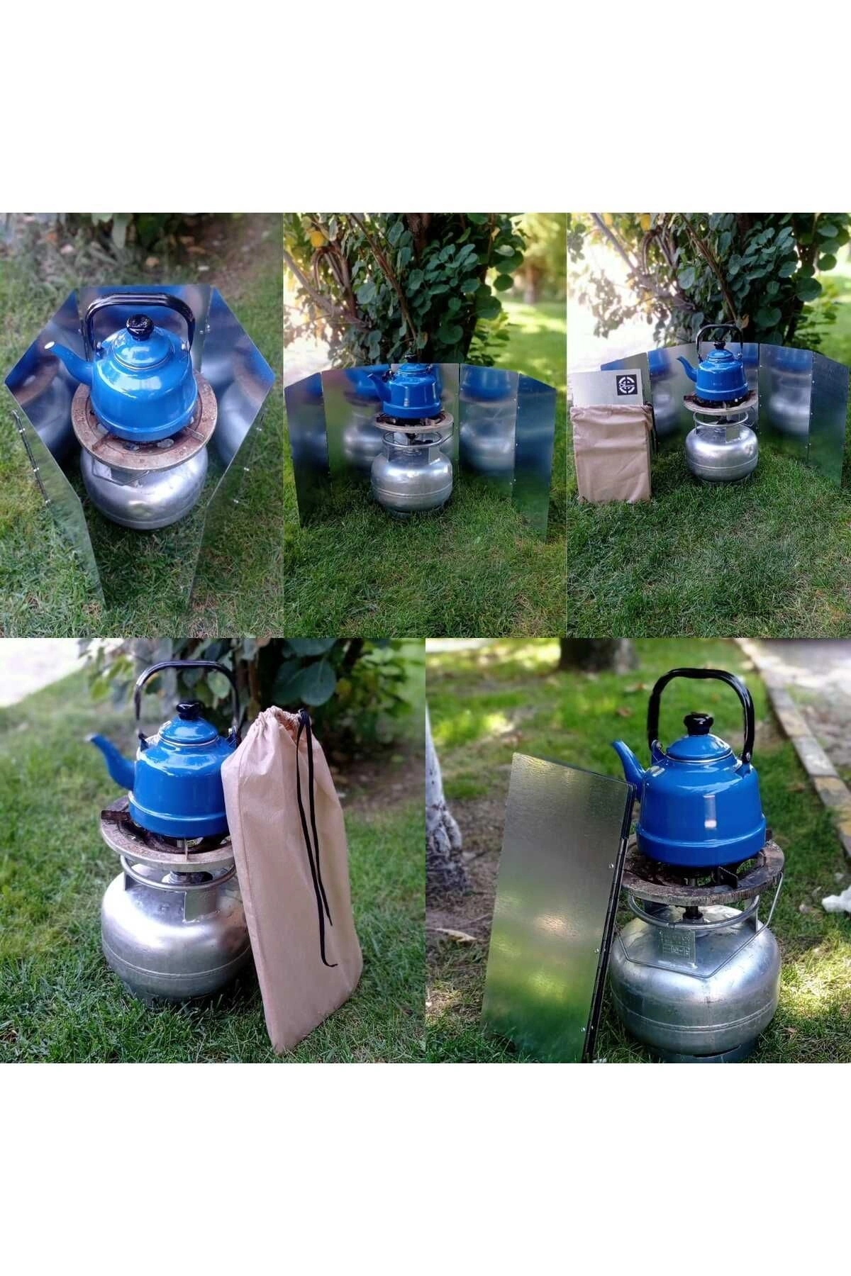 Kamp Ateşi Rüzgar Engelleyici Panel Rüzgarlık 5li Plaka