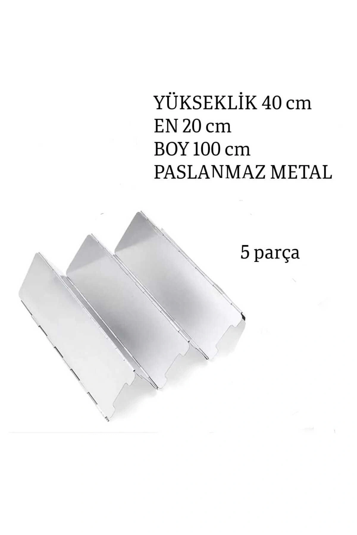 Kamp Ateşi Rüzgar Engelleyici Panel Rüzgarlık 5li Plaka