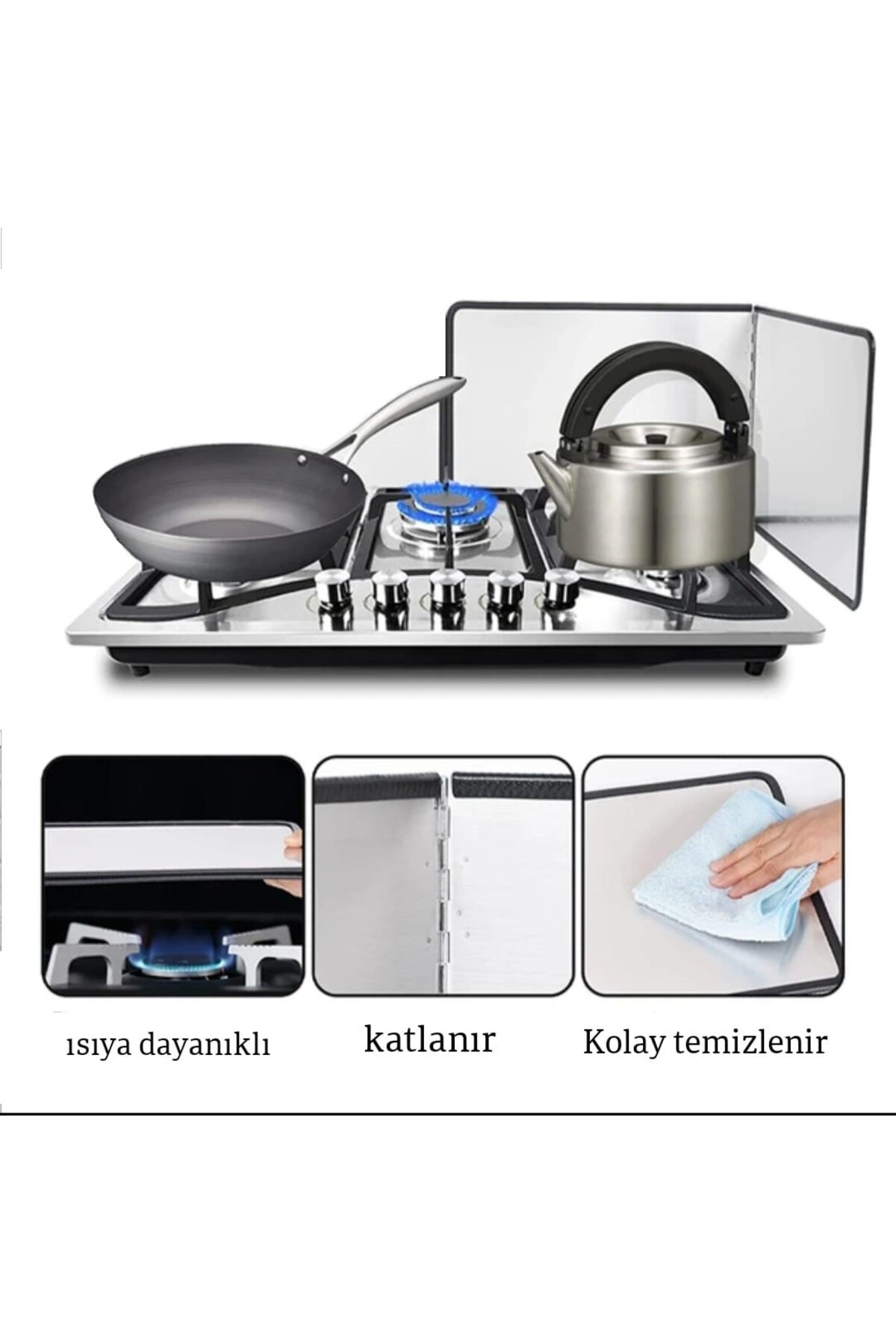 Ocak Arkası Koruyucu Yağ Sıçratmaz L Köşe Panel 30 30