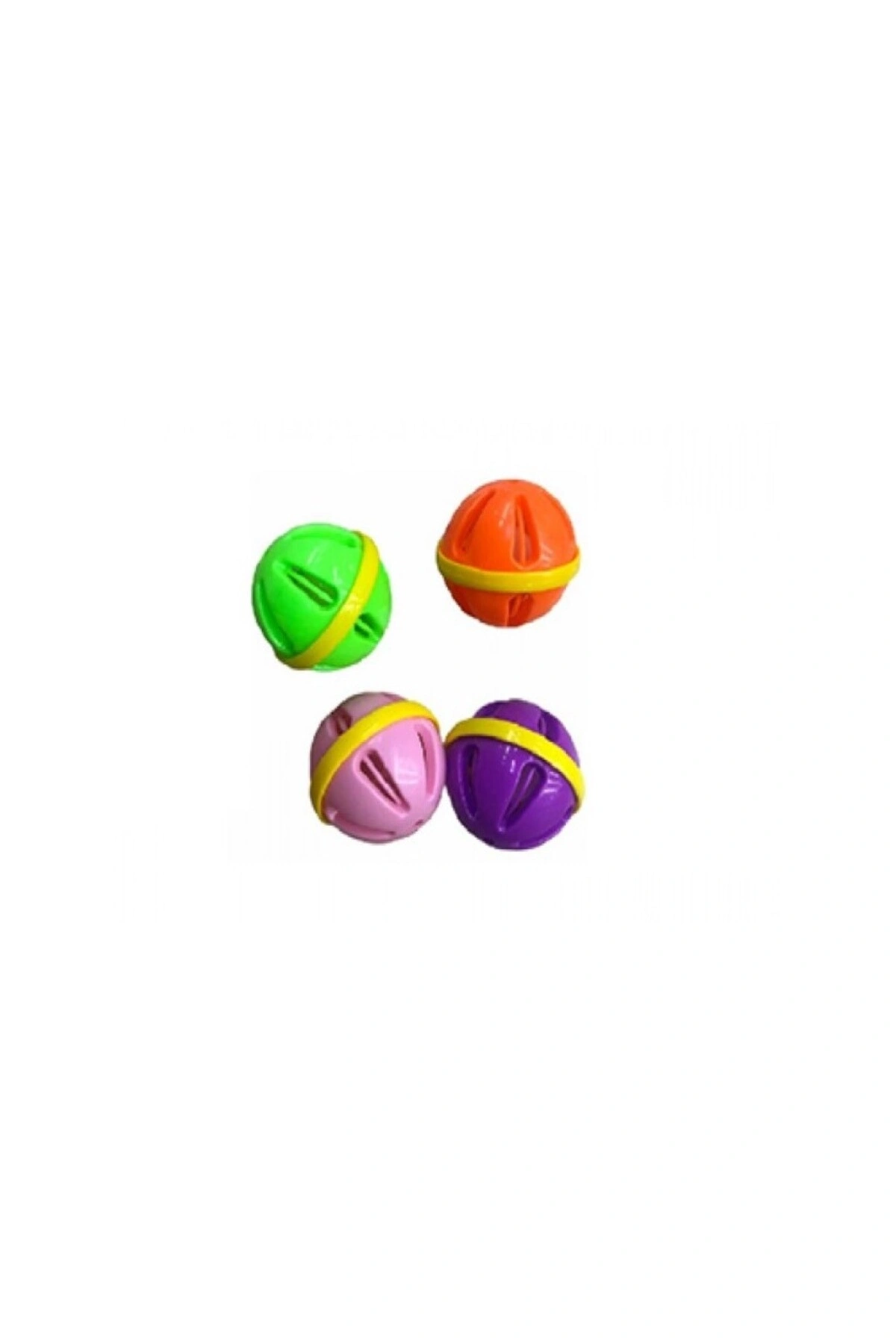 ÇINGIRAKLI KEDİ OYUN TOPU RENKLİ 6.5 CM 1 ADET