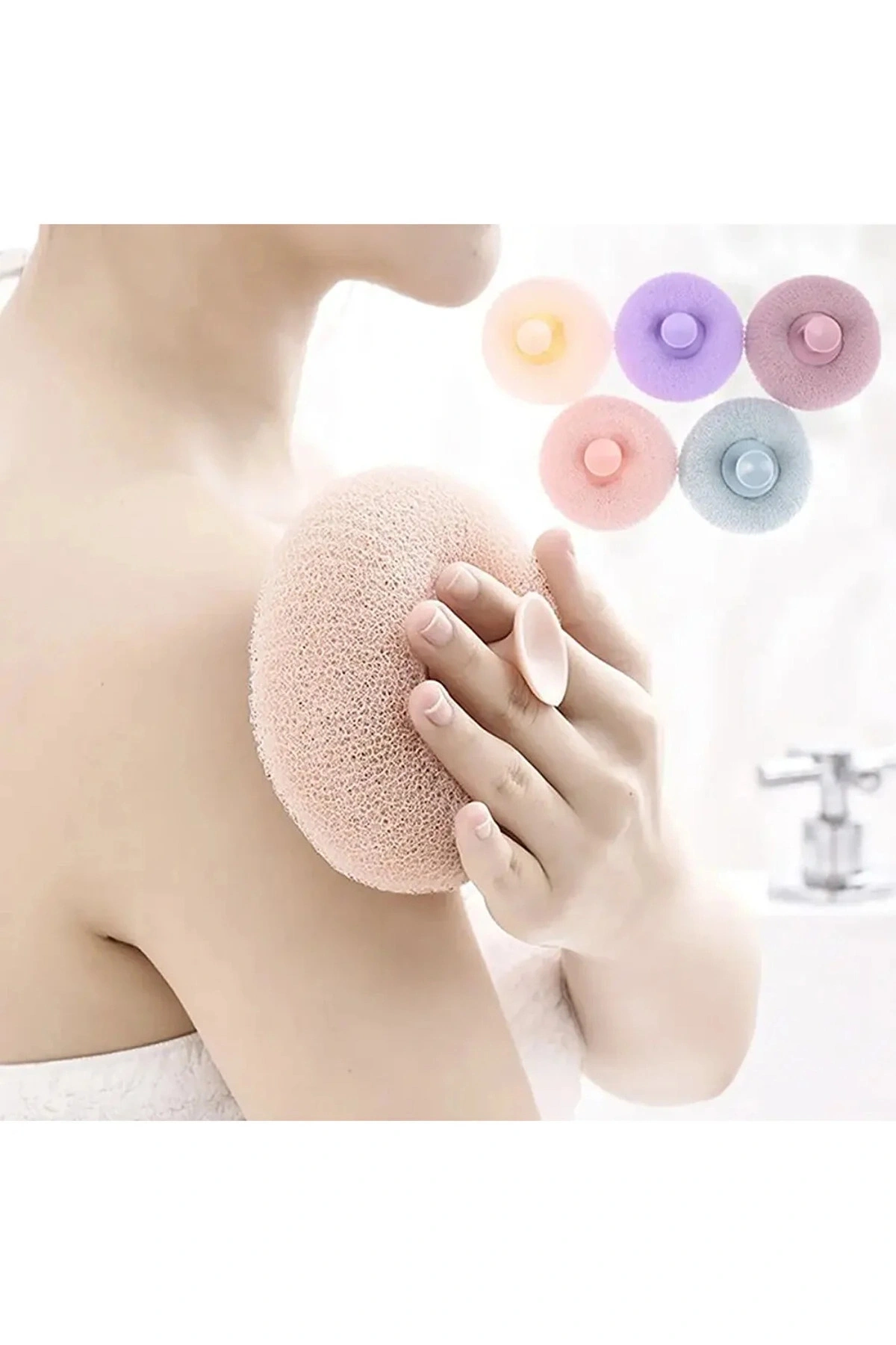 Vantuzlu Banyo Lifi Süngeri Doğal Lif Kabağı Zenginleştirilmiş Kişisel Bakım Temizlik Lifi 1 ADET