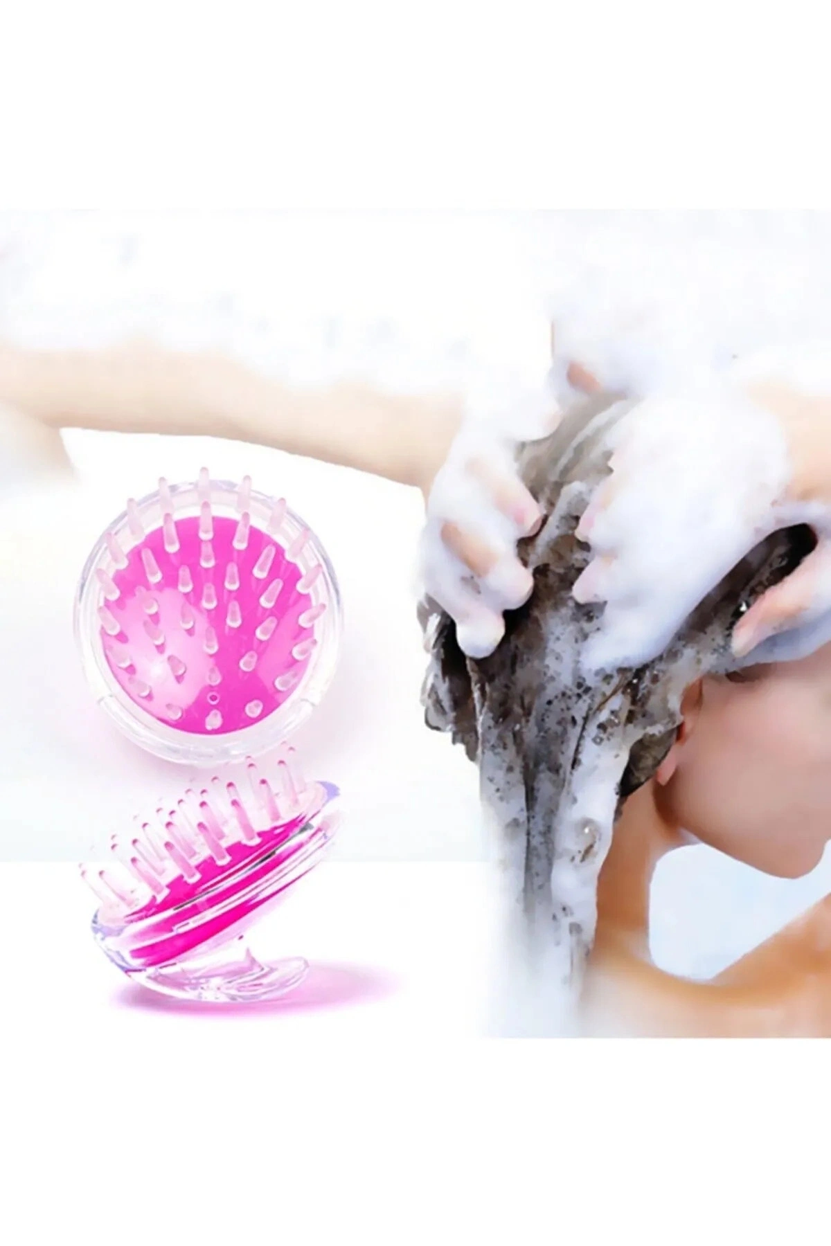 Yumuşak Silikon Saç Yıkama&Saç Derisi Masaj Tarağı