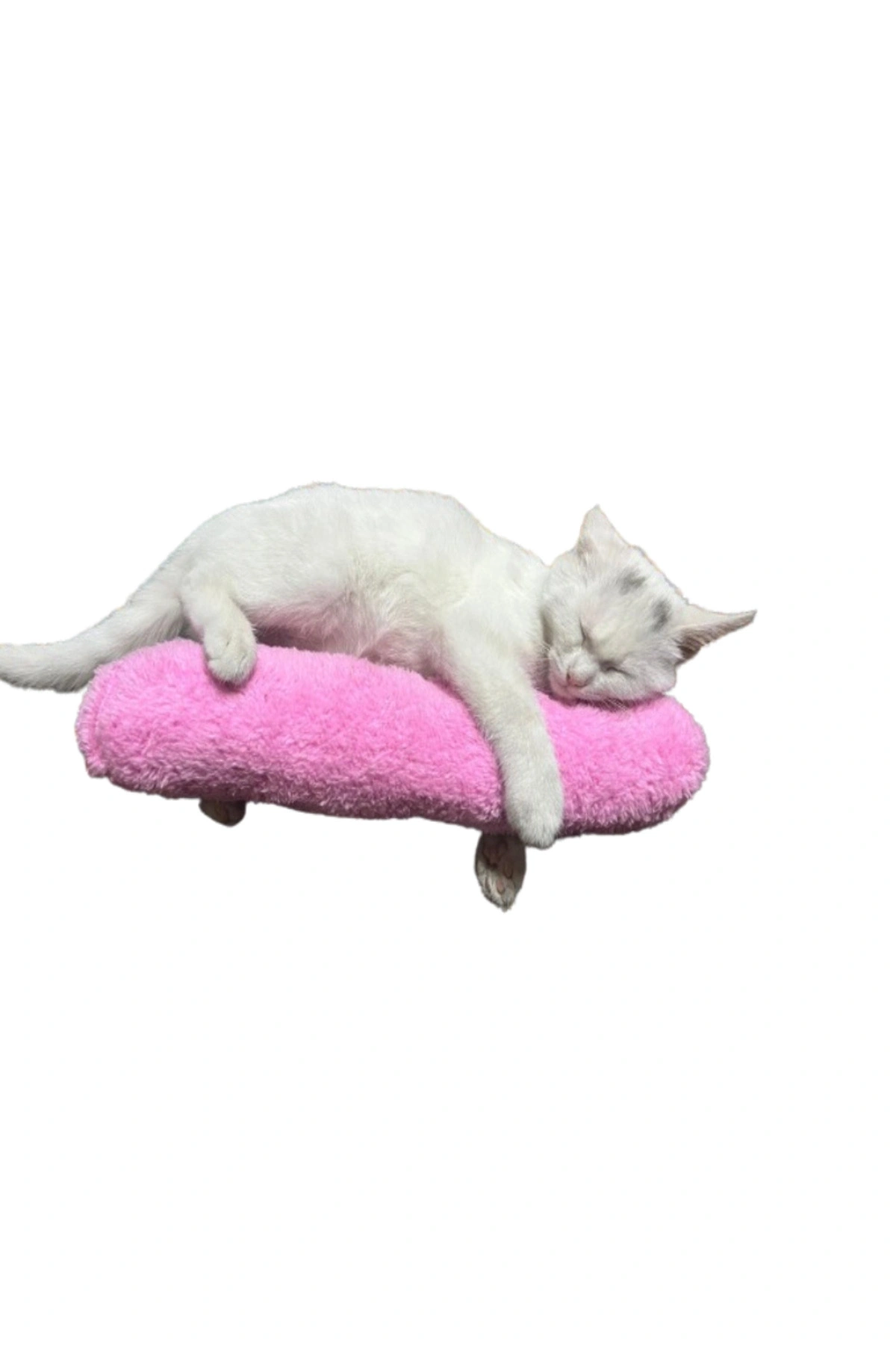 Kedi Oyuncağı Sarılma Yastığı Uyku Oyuncağı Kedi Otlu 30 Cm Peluş ( 1 Adet ) Pembe