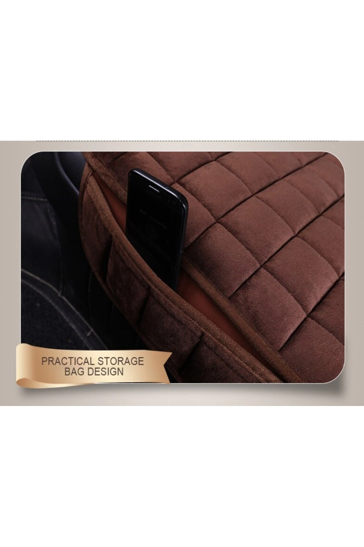 CEPLİ KOLTUK MİNDERİ   KOLTUK AKSESUARLARI  KAHVERENGİ  1 ADET