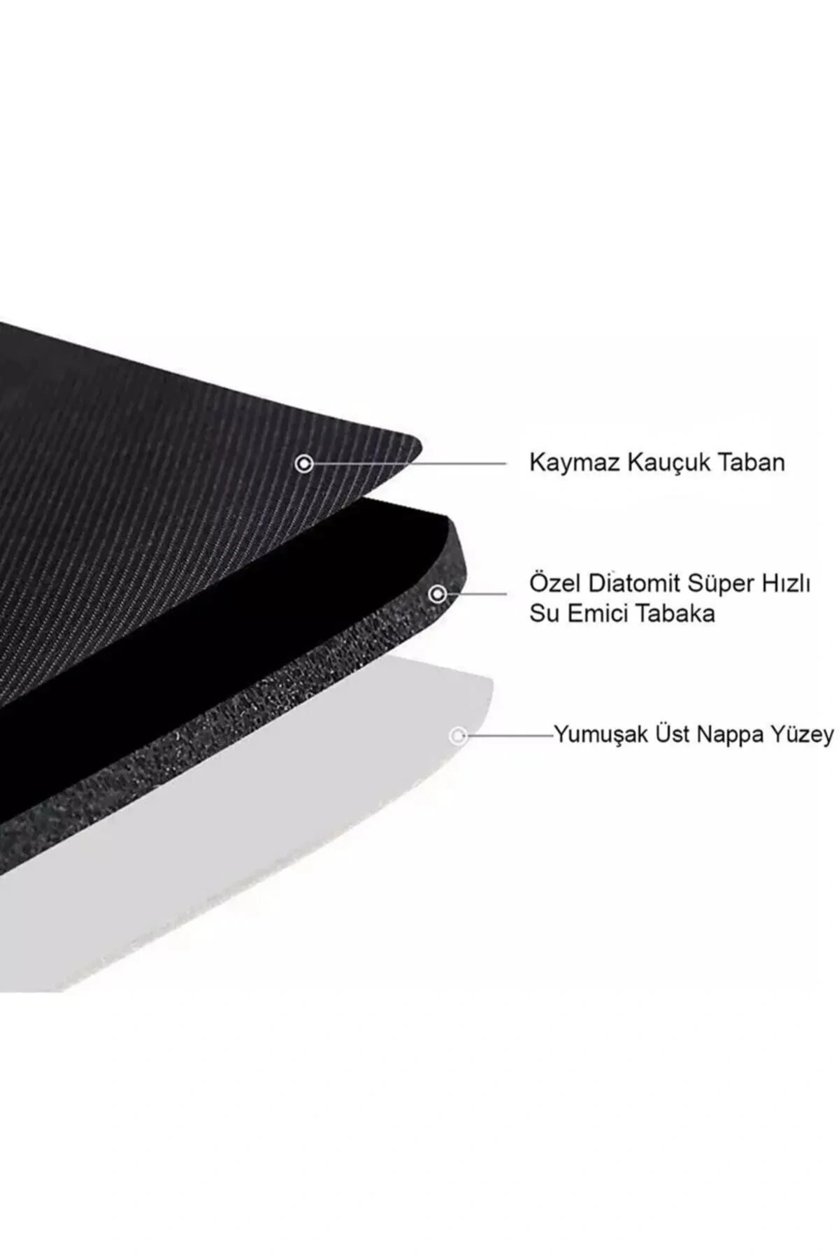 Su Emici Paspas Şık Tasarım Abdest Paspası Kaymaz Taban Diyatom 40*60 Cm  Paspas