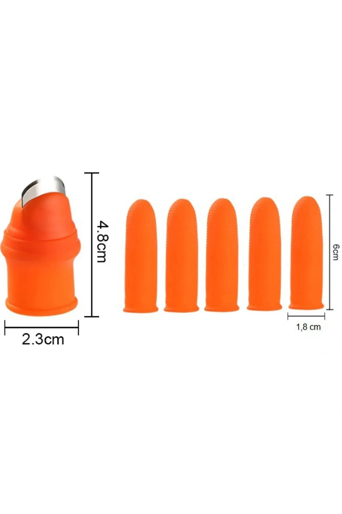 Pratik Baş Parmak Koruyucu Eldiven Sebze Meyve Soyucu Kesme Ayıklayıcı Silikon Aparat L BEDEN