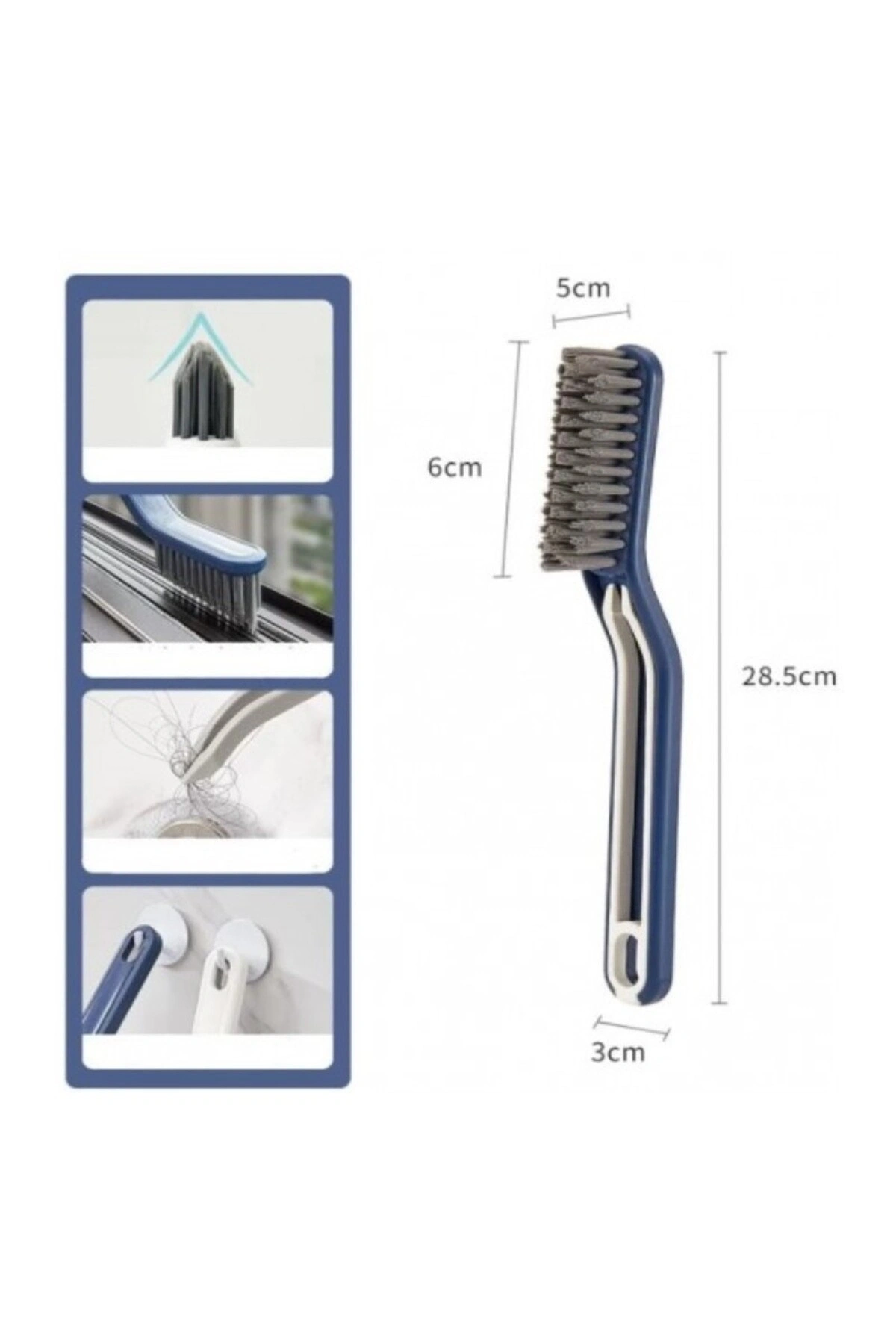 Çok Fonksiyonlu Derz Zemin Fayans Banyo Mutfak Oluk Temizleme Fırçası Çöp Cımbızlı Temizleme Fırçası