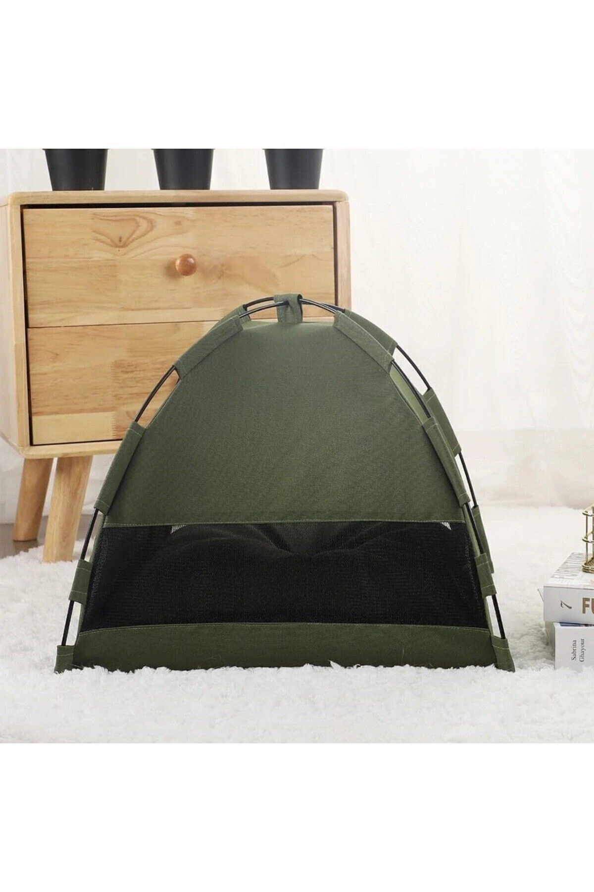 Kedi Kamp Çadırı Kedi Evi Derin Uyku & Serin Yazlık Evi Yumuşak Yatağı Çıkarılabilir Minder