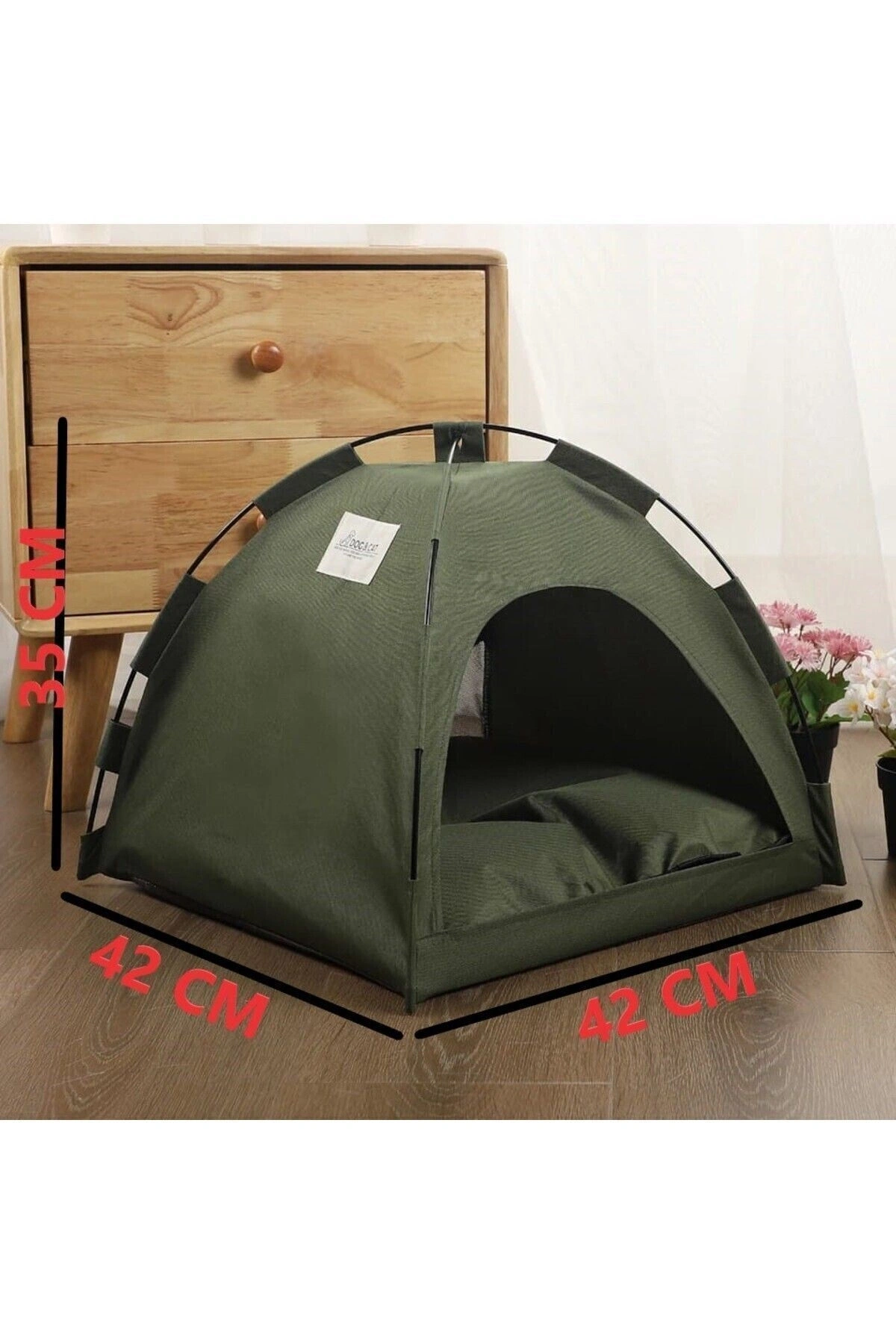 Kedi Kamp Çadırı Kedi Evi Derin Uyku & Serin Yazlık Evi Yumuşak Yatağı Çıkarılabilir Minder