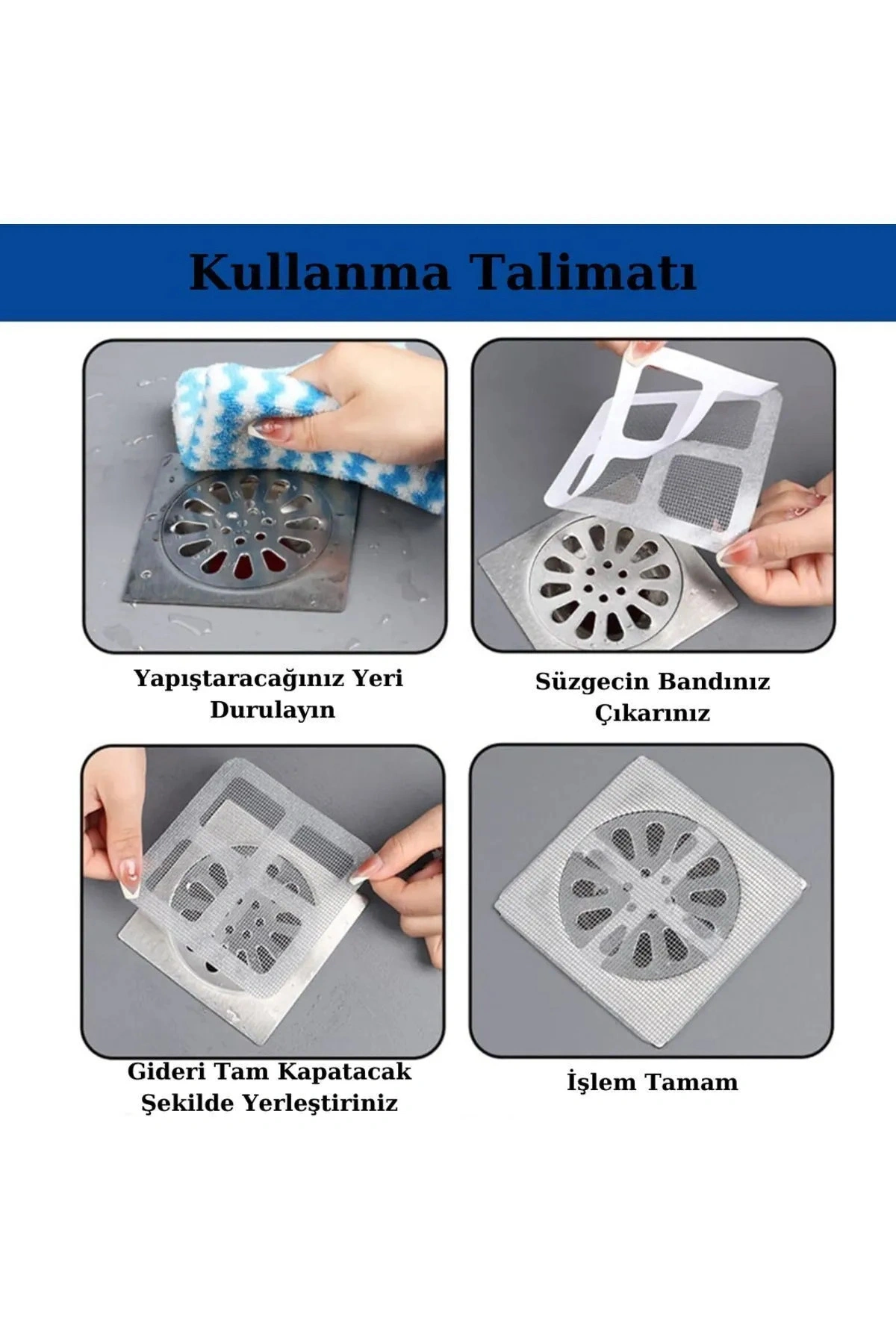 10 Adet Banyo Gider Süzgeci Saç Yakalayıcı Süzgeç Banyo Duş Gider Tıkanık Önleyici Süzgeç