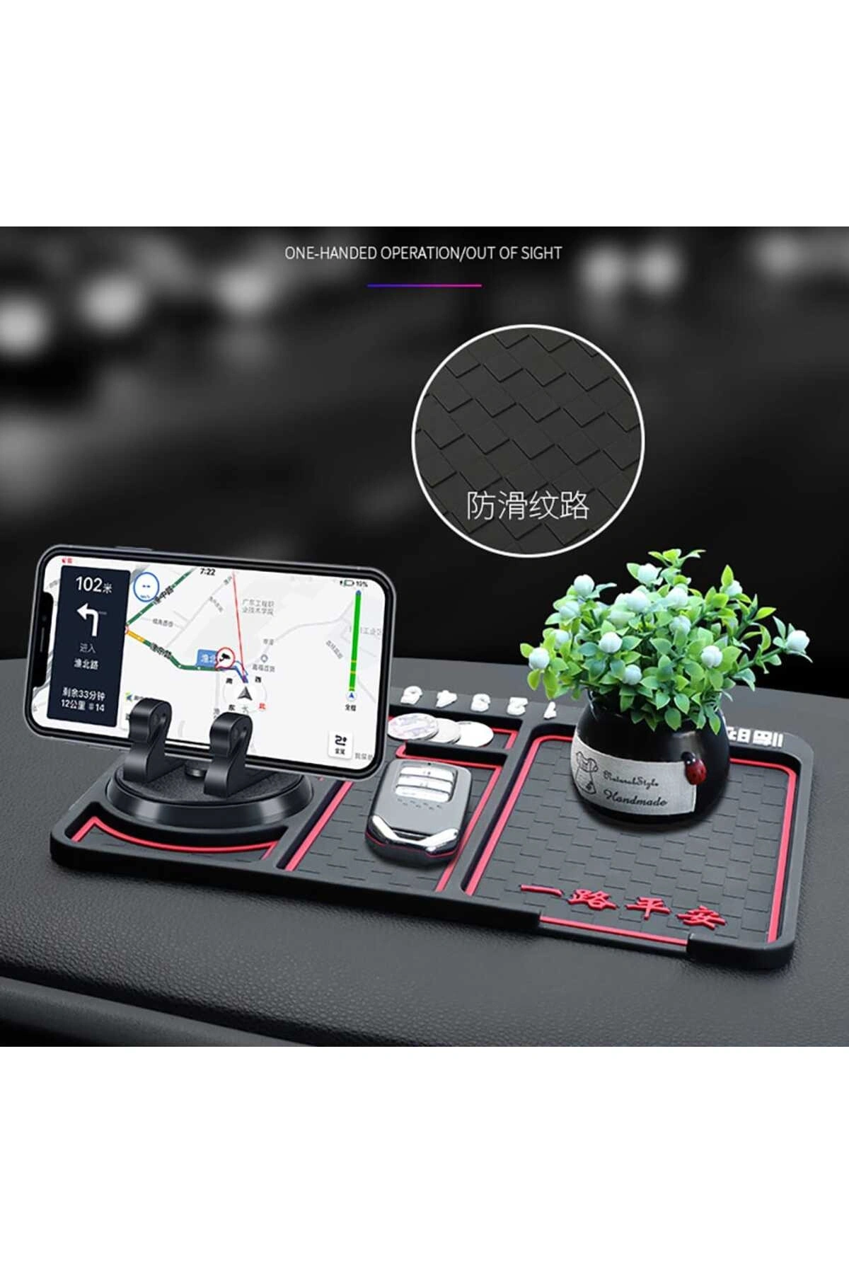 Araç Içi Kaydırmaz Torpido Organizeri Sihirli Ped  Telefon tutucu Torpido Kaydırmaz Ped