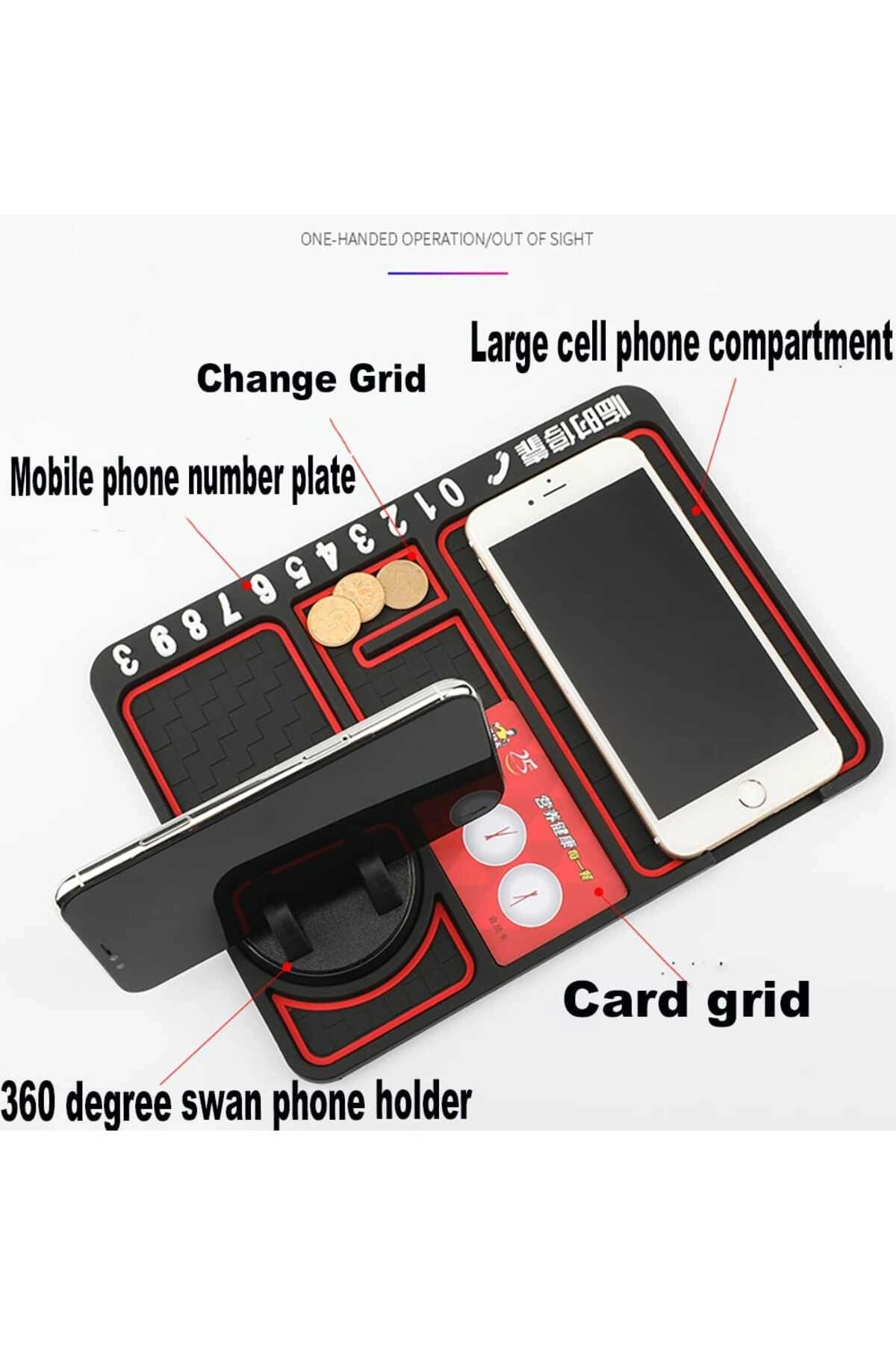 Araç Içi Kaydırmaz Torpido Organizeri Sihirli Ped  Telefon tutucu Torpido Kaydırmaz Ped