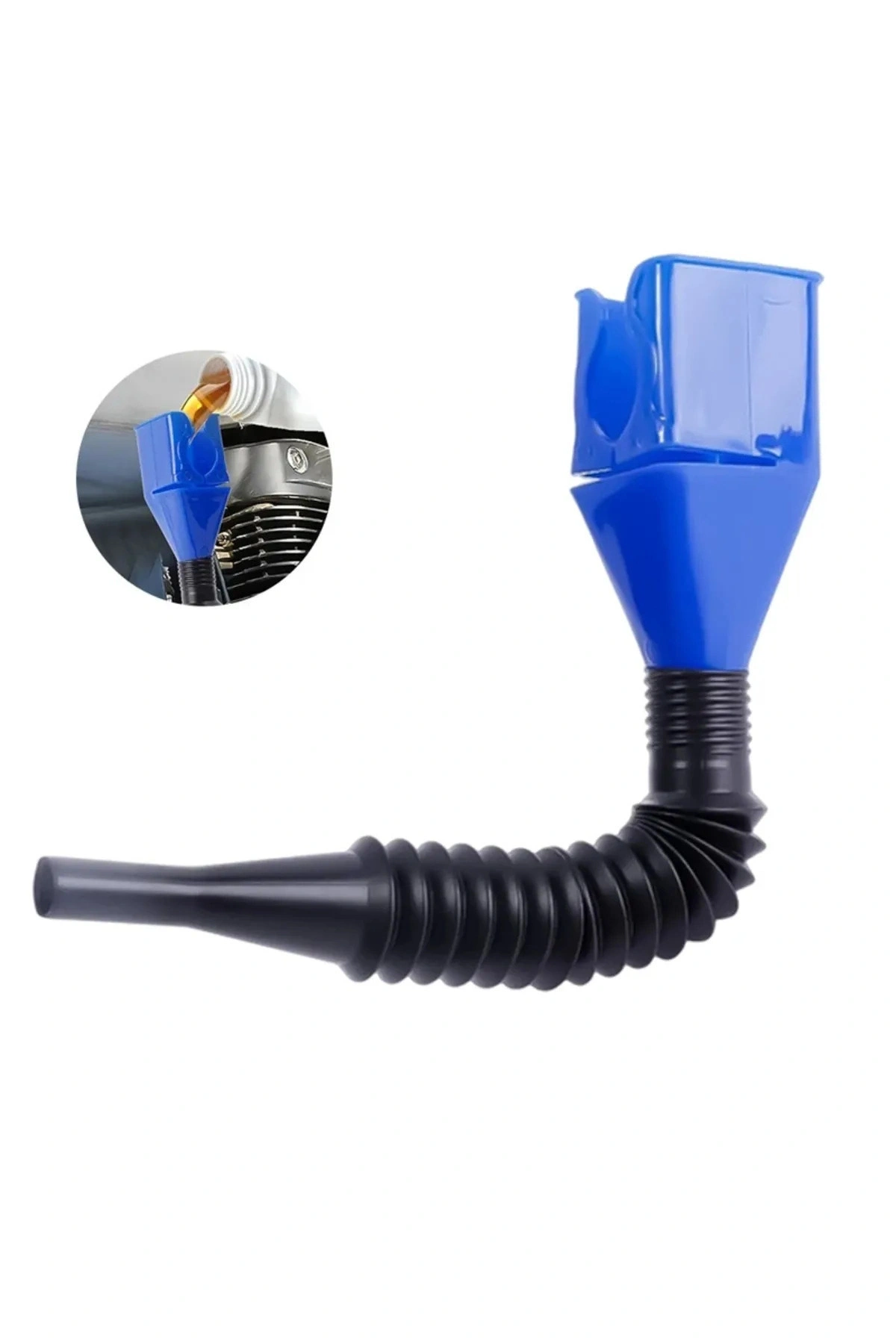 Araç Yağ Benzin Doldurma Hunisi Açılabilir Yer Kaplamaz Yağ Benzin Dökme Aparatı 2 Adet