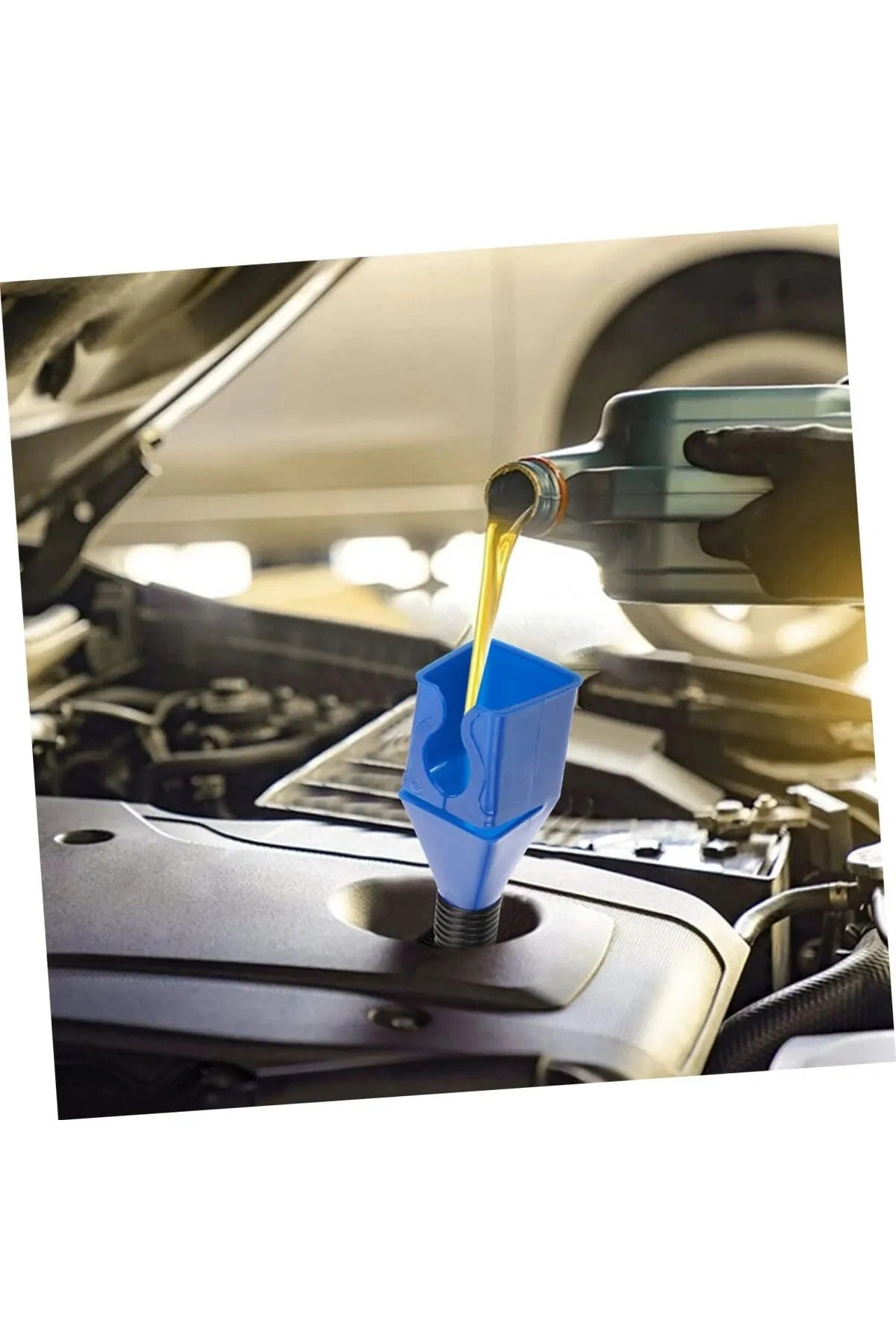 Araç Yağ Benzin Doldurma Hunisi Açılabilir Yer Kaplamaz Yağ Benzin Dökme Aparatı 2 Adet