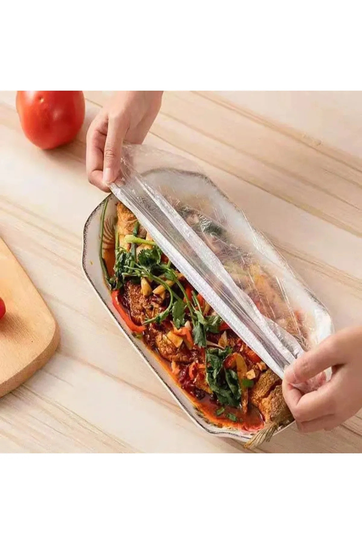 100 Adet Yeniden Kullanılabilir Gıda Saklama Kâse Tabak Tencereler Için Ayarlanabilir Gıda Bonesi