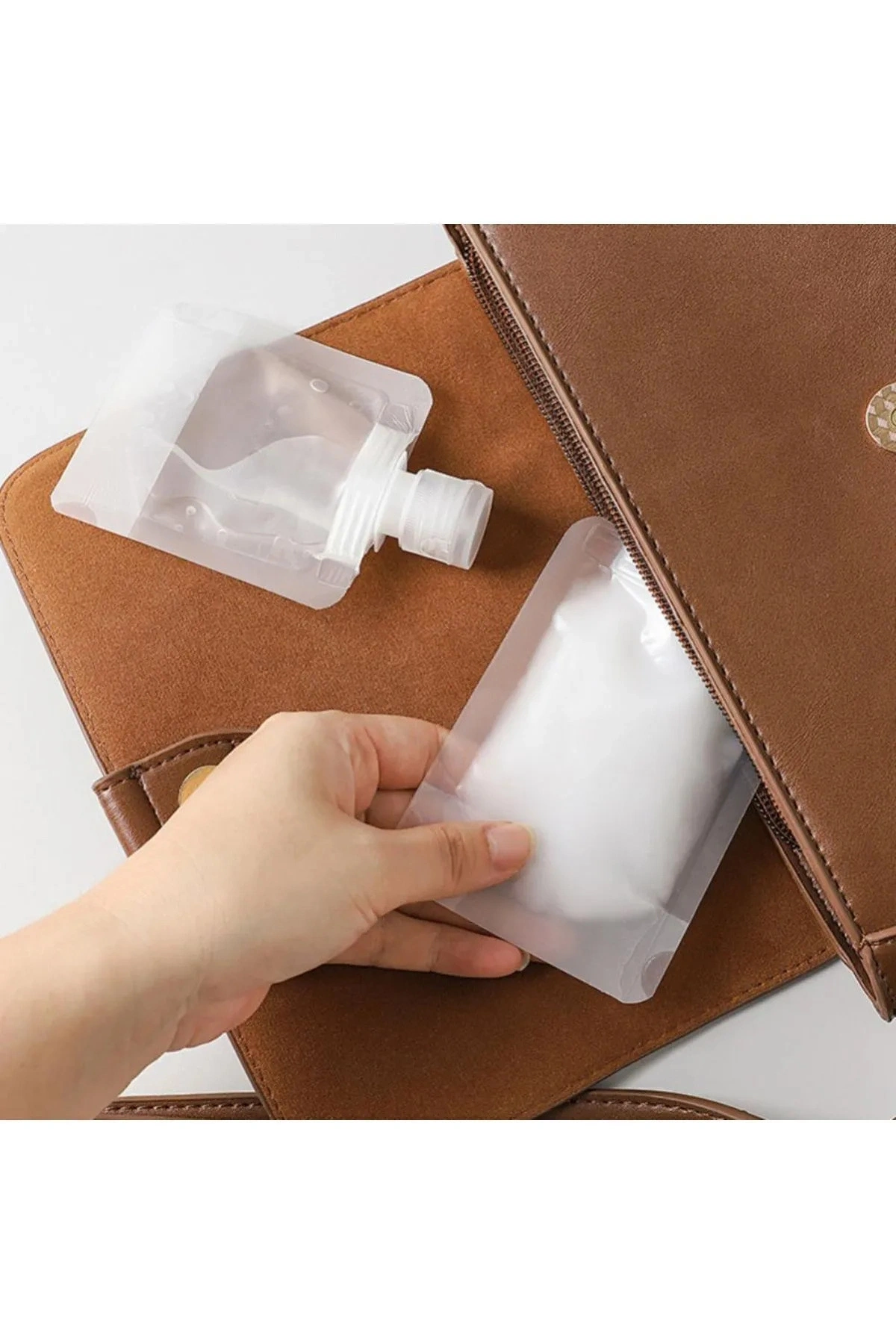 Sıvı Seyahat Kiti Pratik Sıvı Ve Şampuan Torbası 8 Adet 50 ml