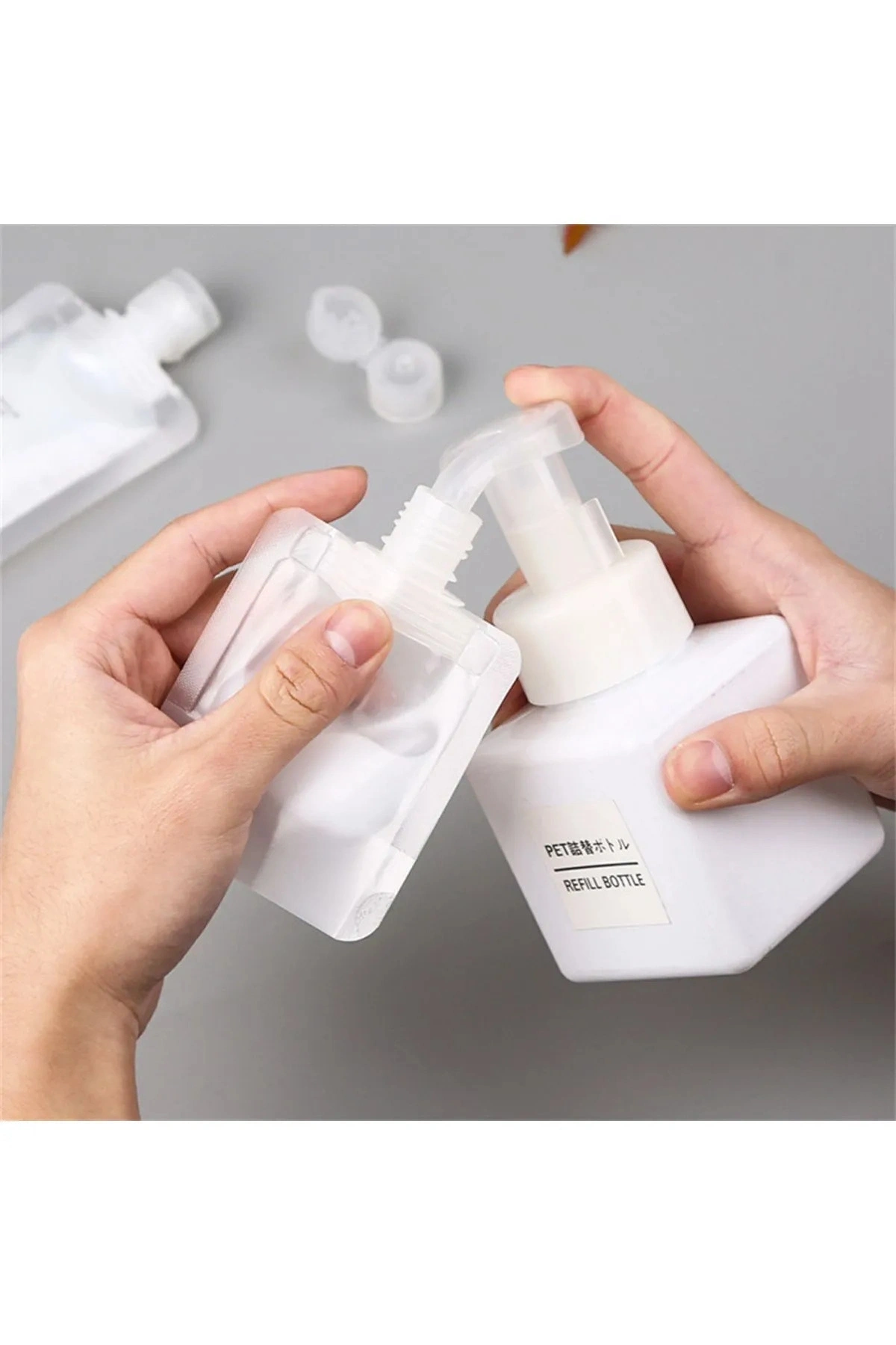 Sıvı Seyahat Kiti Pratik Sıvı Ve Şampuan Torbası 8 Adet 50 ml