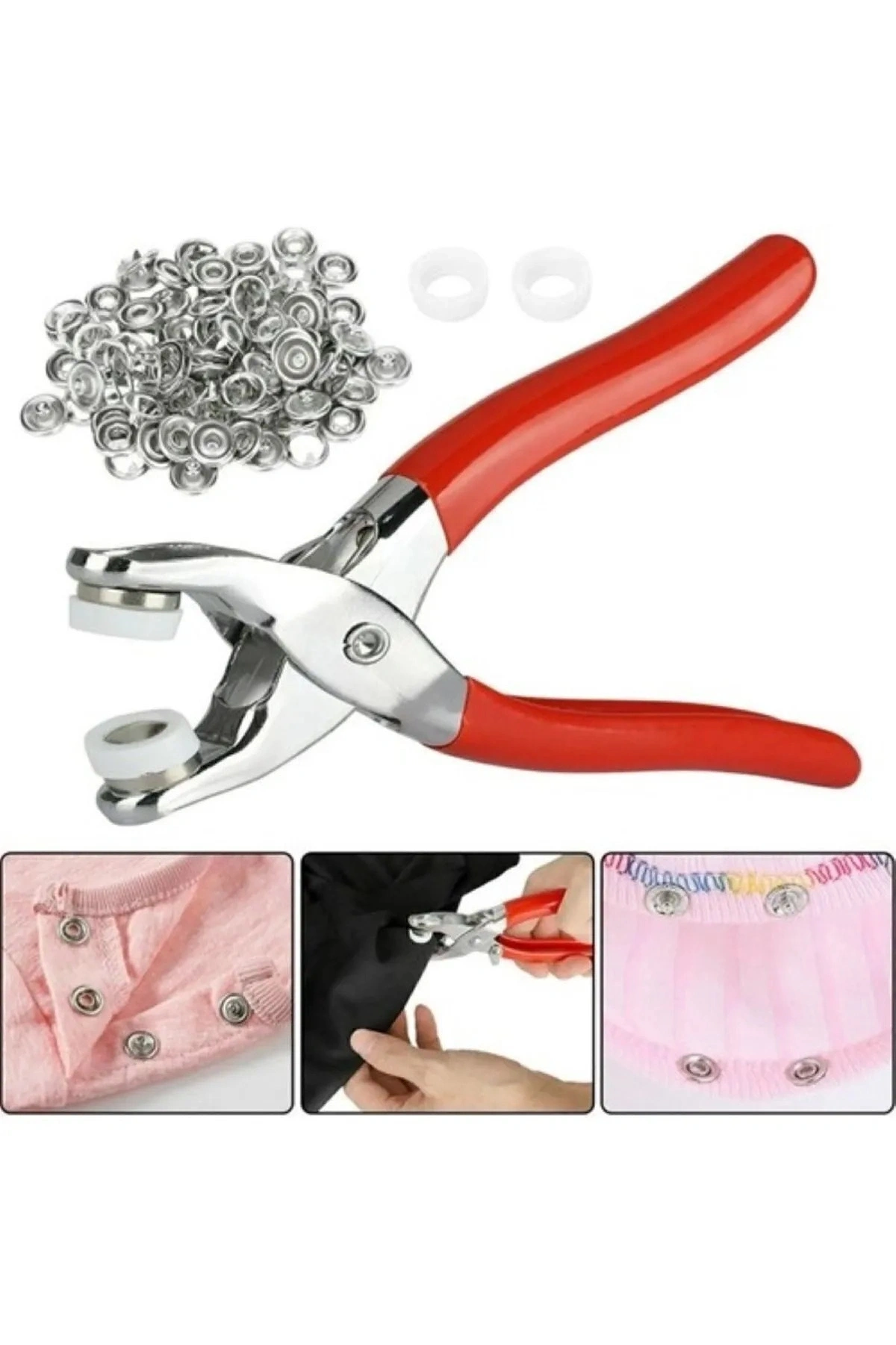 9.5 Mm Plastik Çıt Çıt, El Pensesi, Set- Gömlek Ve Bebe Çıtçıt Montaj Seti Düğme Pensesi