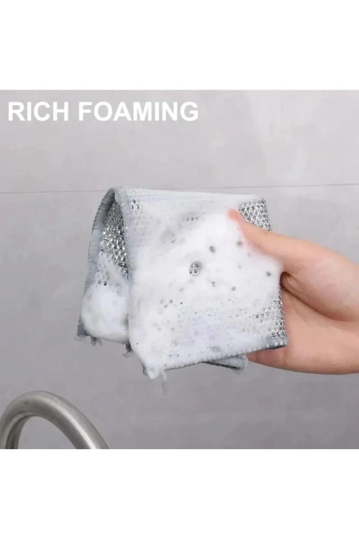 Telli Bulaşık Bezi Ovma Teli ve Çok Amaçlı Multi İnce Temizlik Fırçası 4  ADET