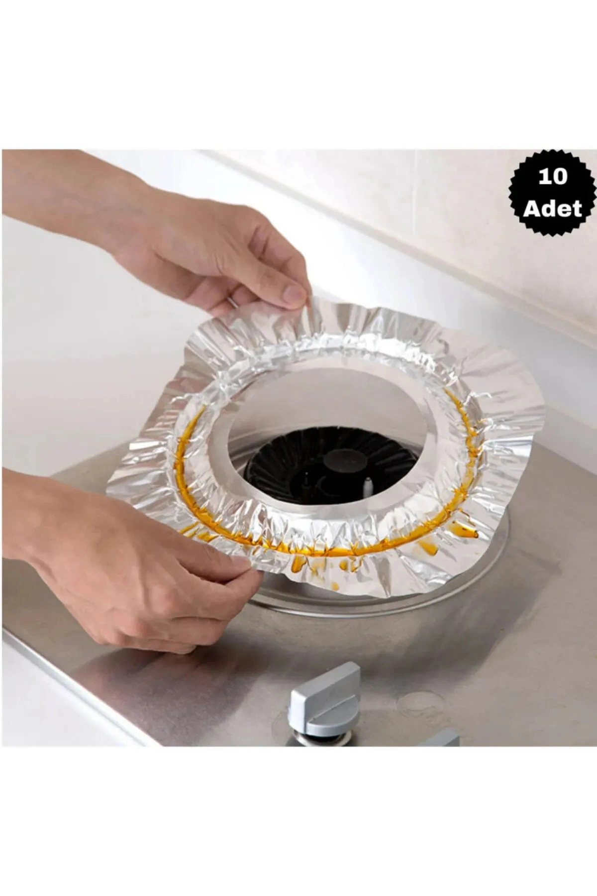 Tekrar Kullanılır 10lu Ocak Üstü Koruyucu Leke Önleyici Isıya Dayanıklı Ocak, Izgara Koruyucu Folyo