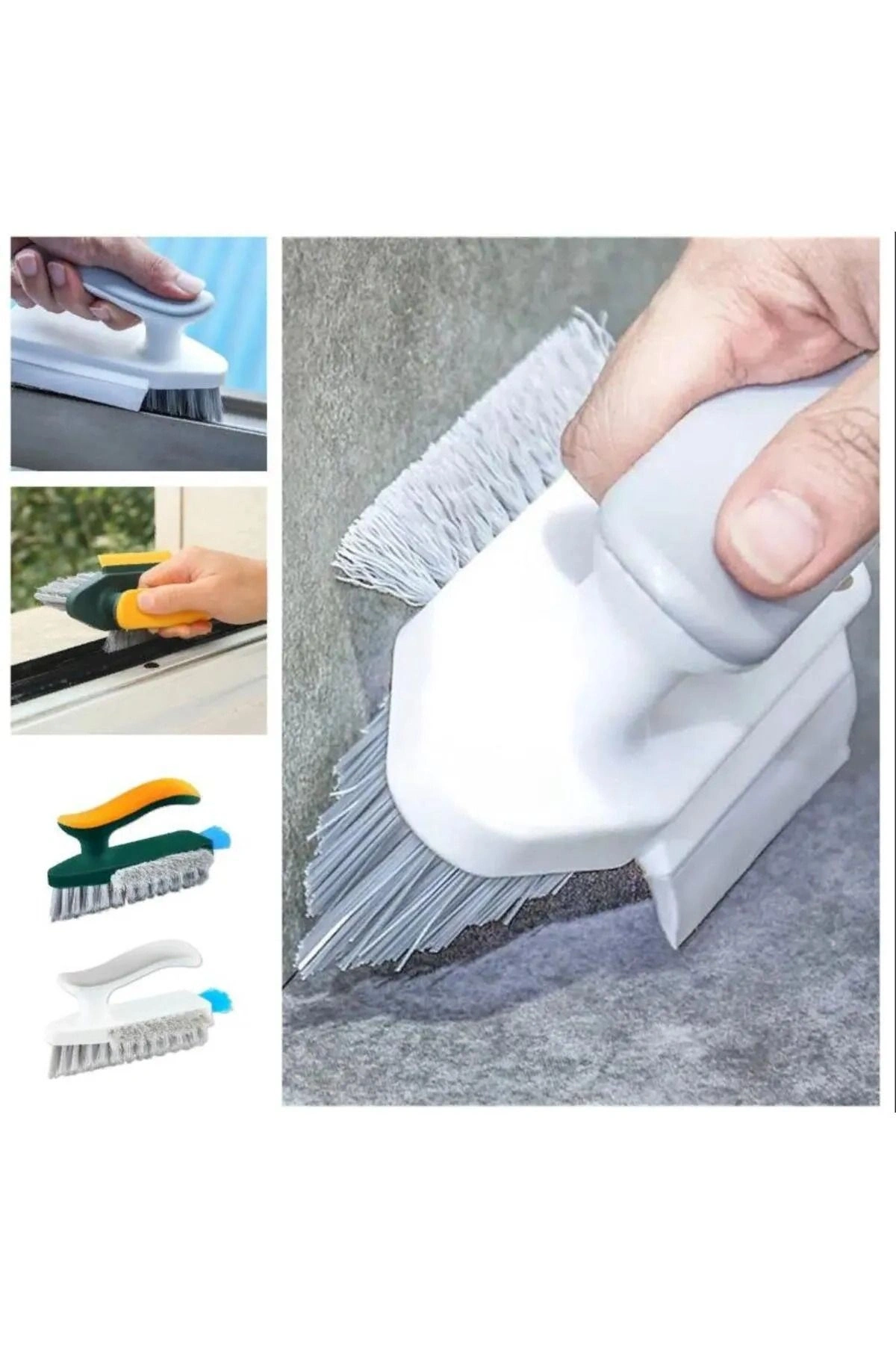 Saplı Çok Amaçlı Sert Temizlik Fırçası Fayans Lavabo Halı Banyo Temizleme Fırça