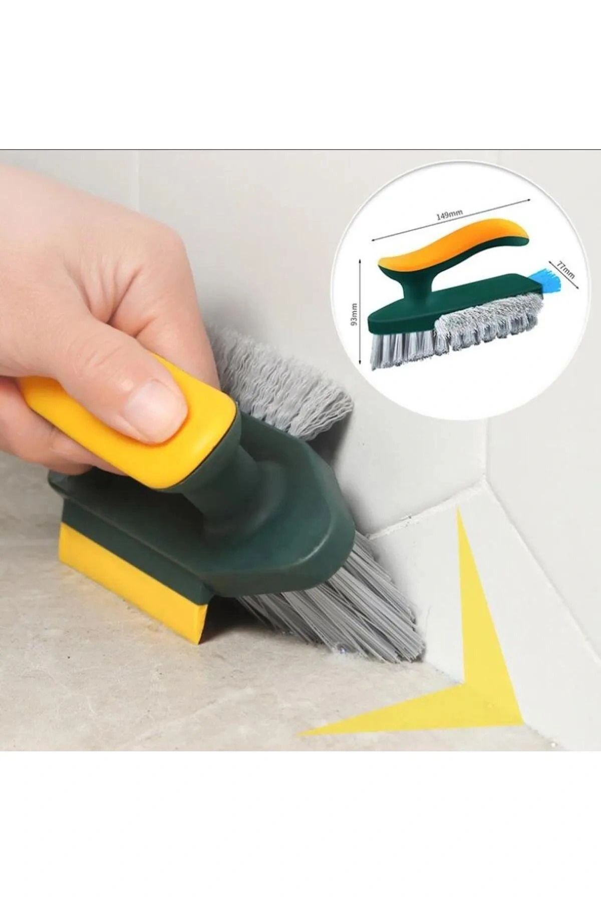 Saplı Çok Amaçlı Sert Temizlik Fırçası Fayans Lavabo Halı Banyo Temizleme Fırça