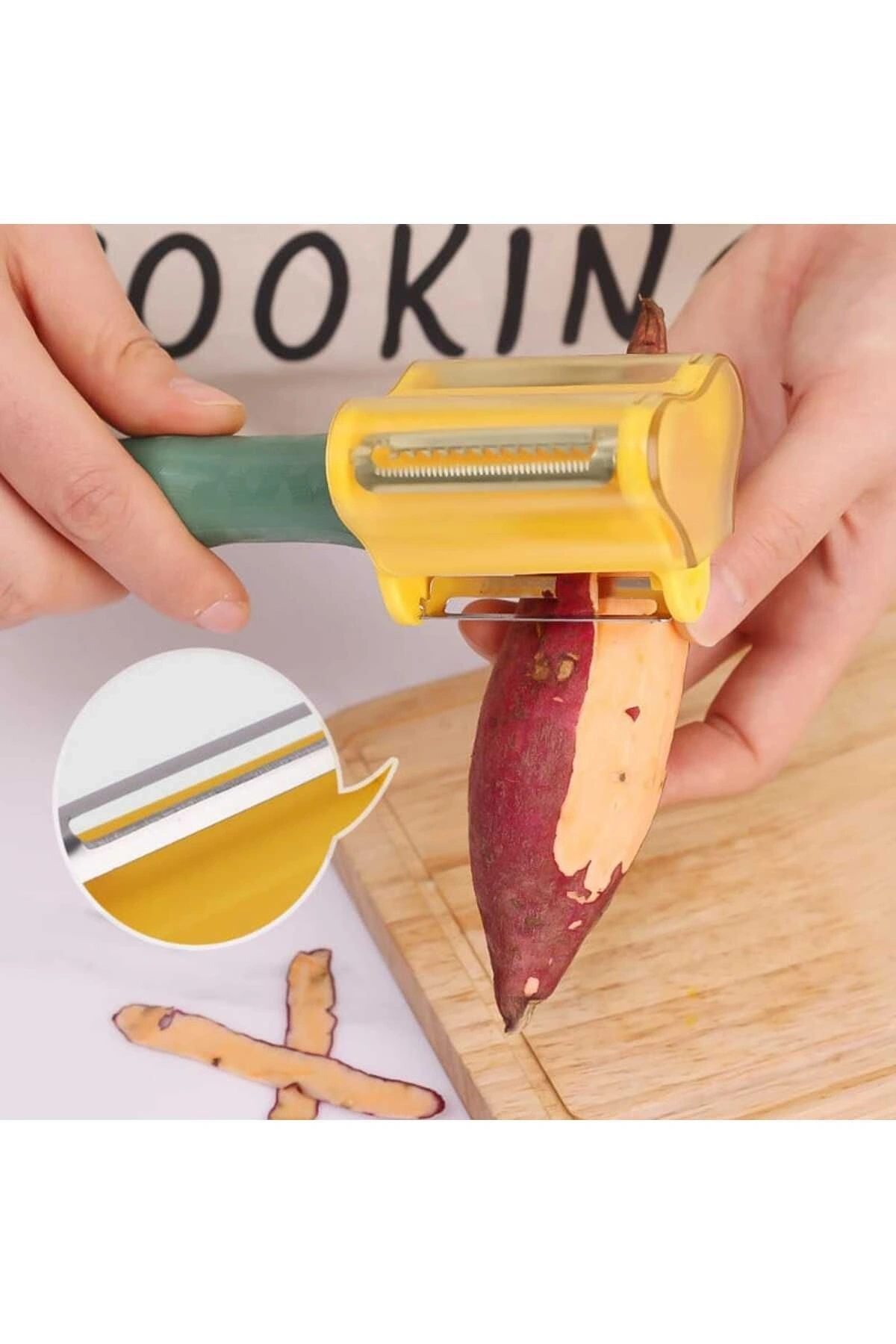 Meyve Sebze Soyacağı Kabuk Toplayıcı  Pratik Jülien  Soyucu 1 ADET