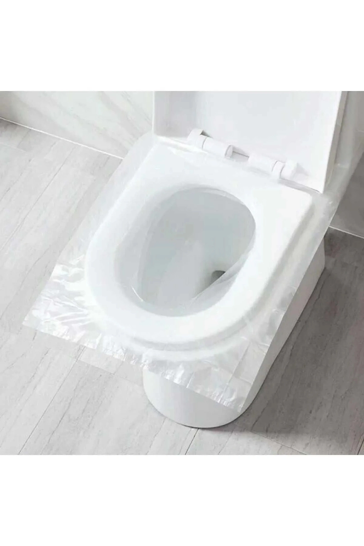 100 Adet Tek Kullanımlık Klozet Örtüsü Klozet Poşeti Klozet Kapak Örtüsü Dispenseri