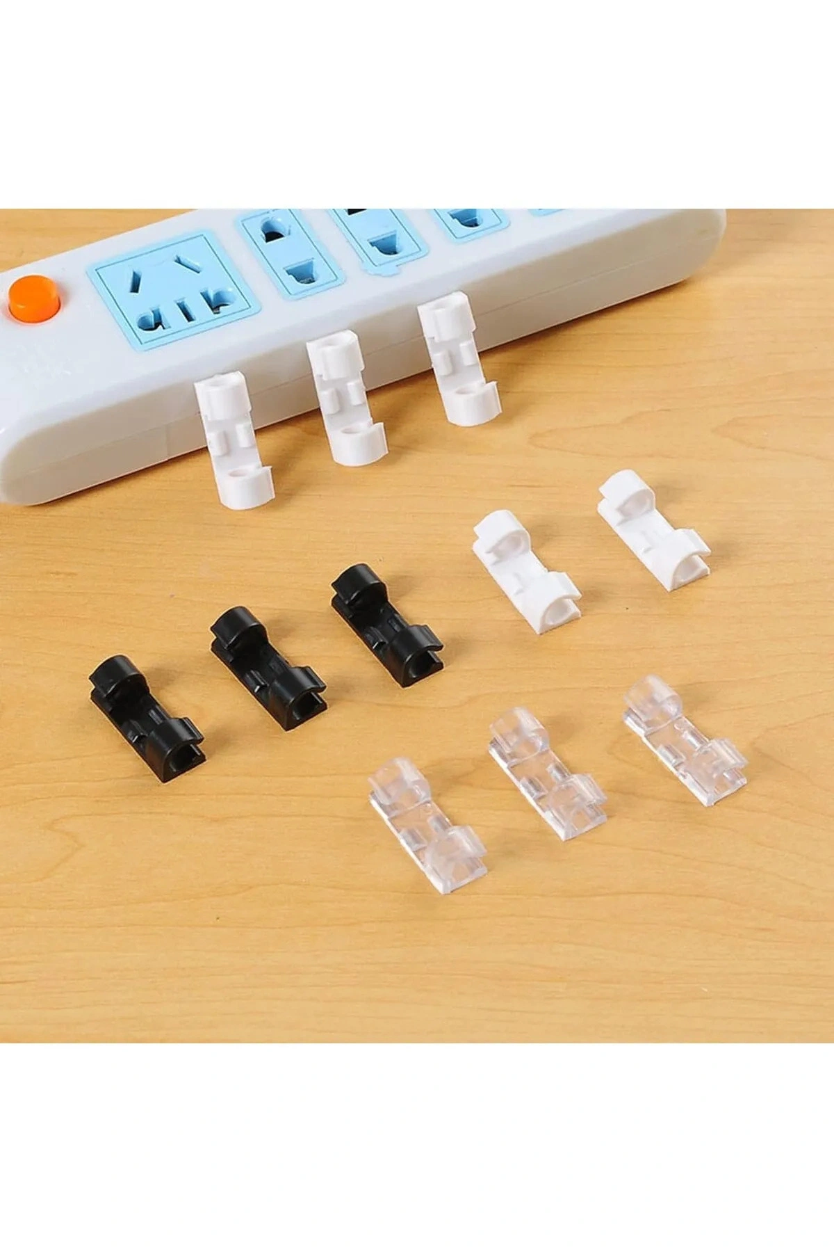 Kablo Düzenleyici Klipsler  Sabitleyici Duvar Fayans Cam Kablo Tutucu Yapışkanlı   20 Adet