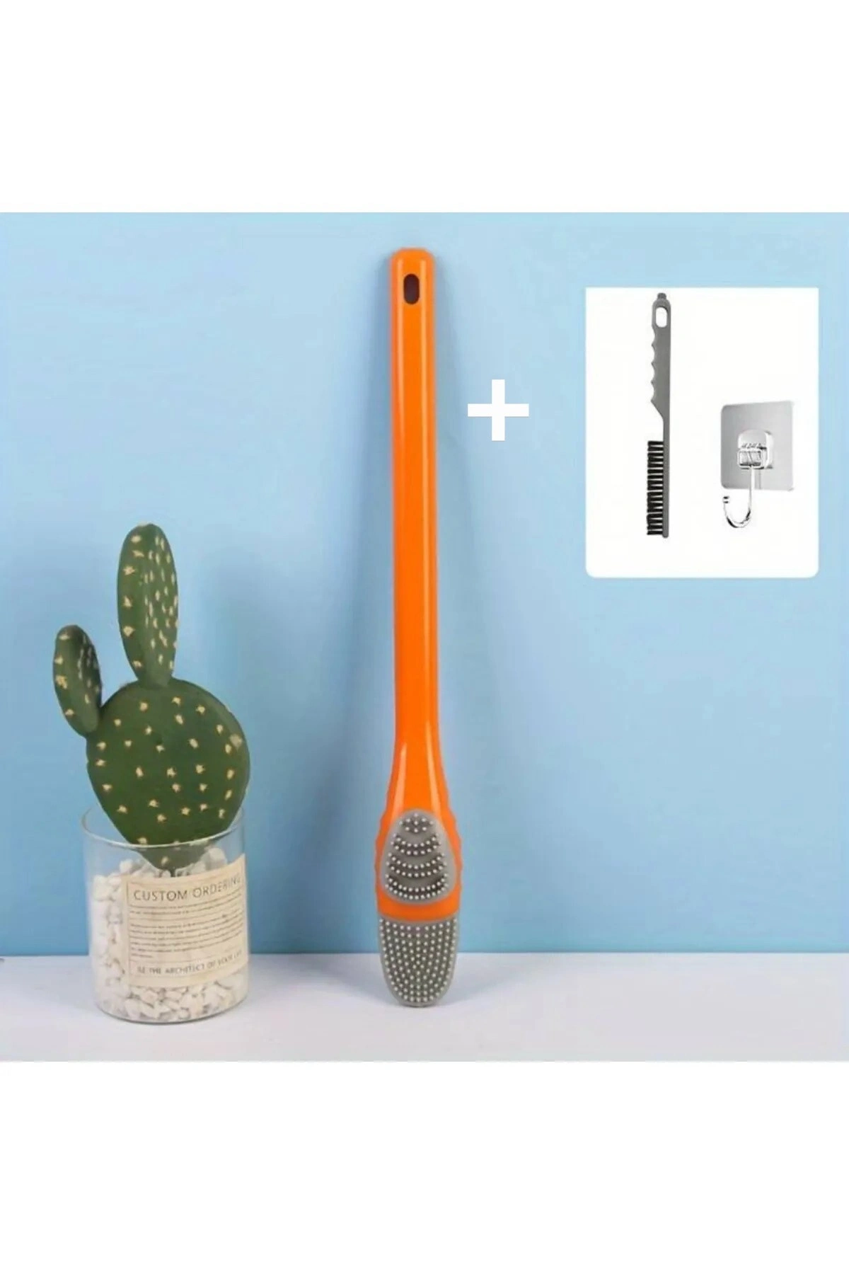 Silikon Tuvalet Klozet Detay Temizleme Ve İnce Detay Fırçası 2Li Set