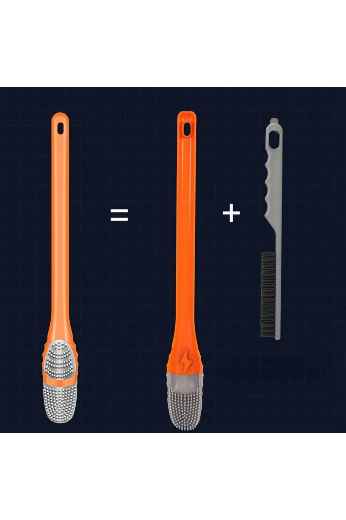 Silikon Tuvalet Klozet Detay Temizleme Ve İnce Detay Fırçası 2Li Set