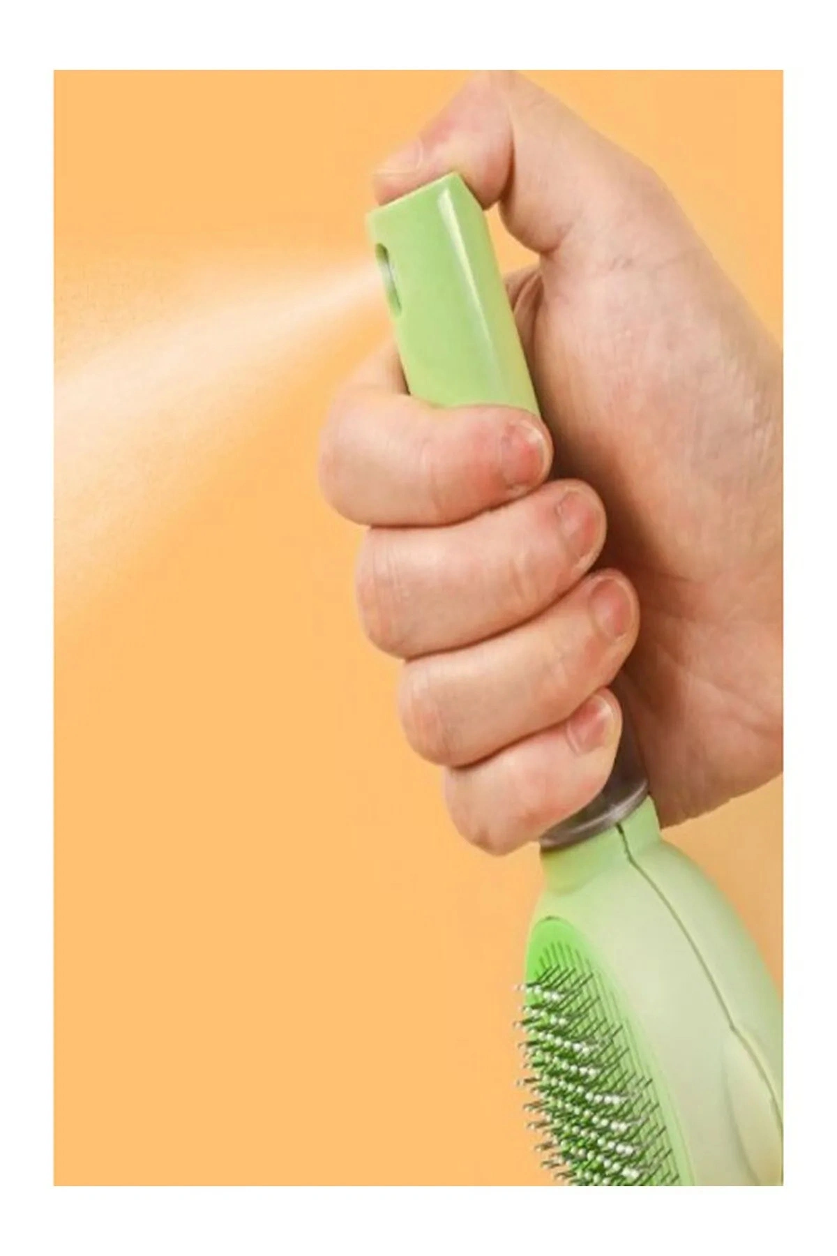 Basmalı Telli Su Sprey Hazneli Hayvan Kedi Köpek Fırçası Çift 2in 1