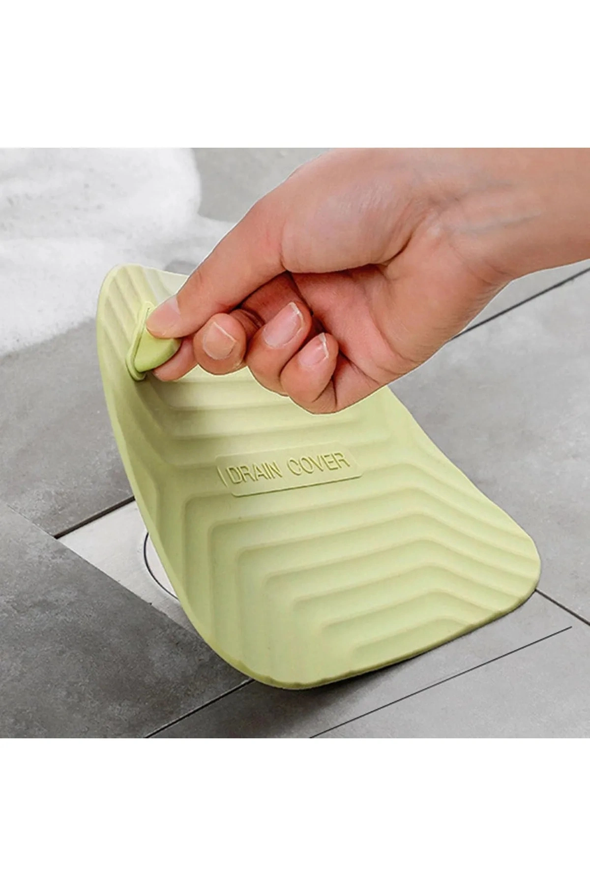 GRİ Renk Kare Kötü Koku Önleyici Silikon Mat Banyo Mutfak Lavabo Balkon Gider Tıpası Kapağı